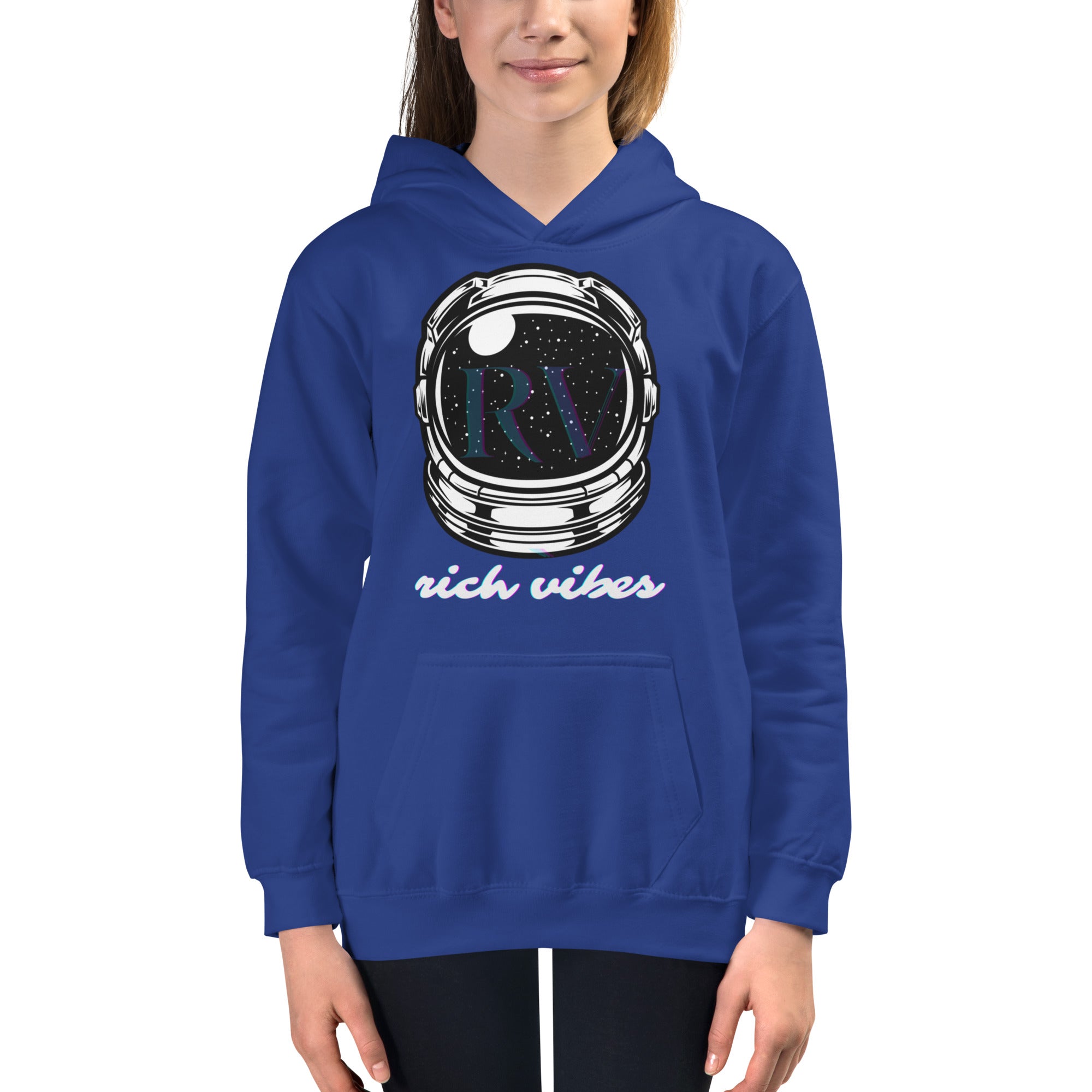 Rich Vibes RV Transparent Astronaut - Kids Hoodie