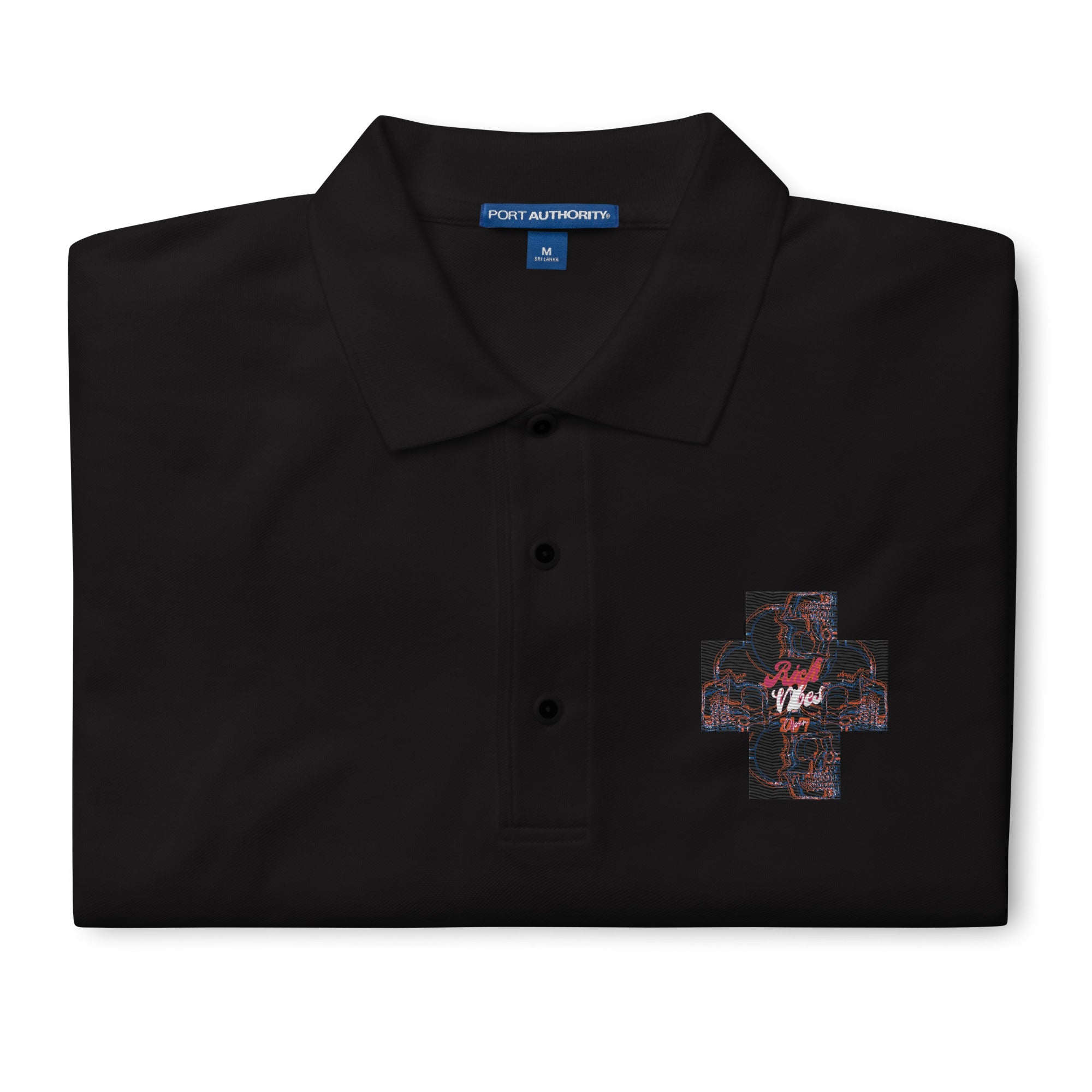 Rich Vibes 4Headed Skull Cross 1.0 Men's Premium Polo