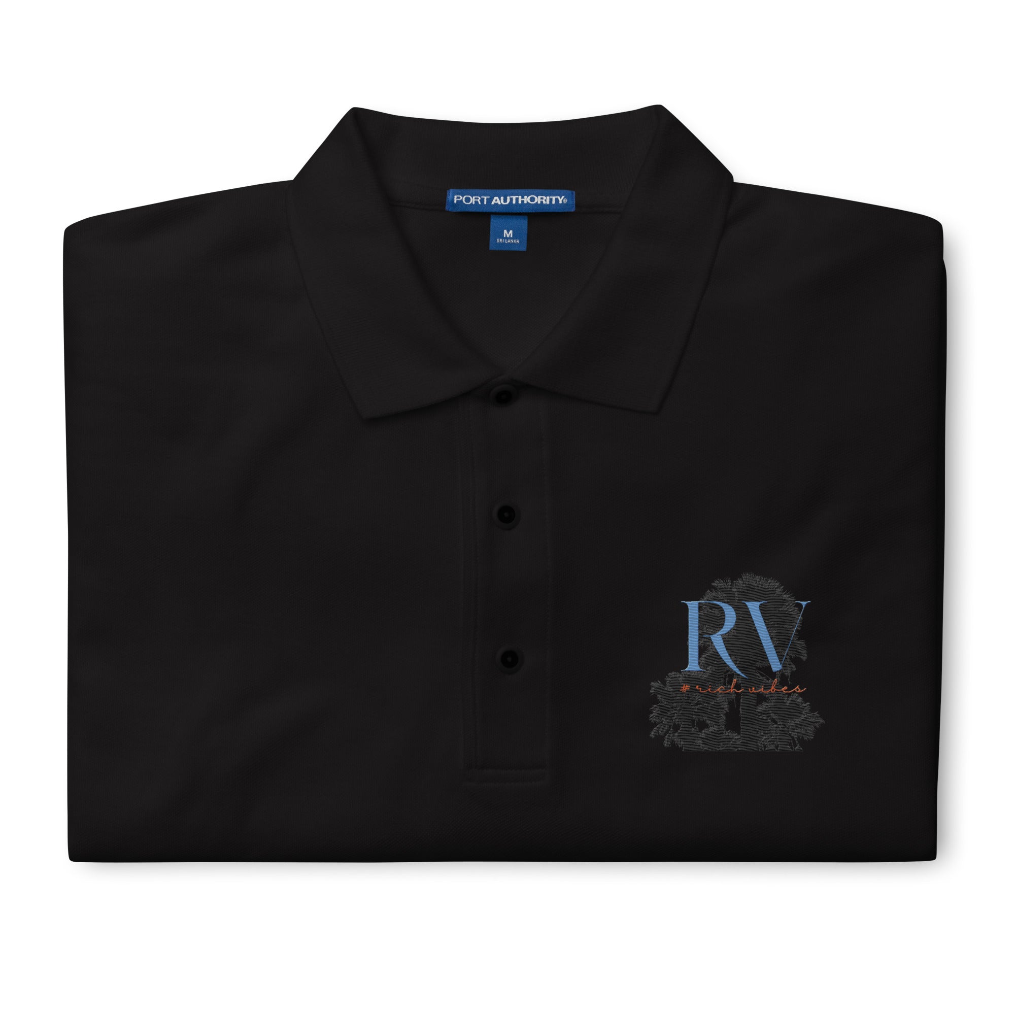 Rich Vibes RV Logo Authentic Signature Collection Men's Premium Polo