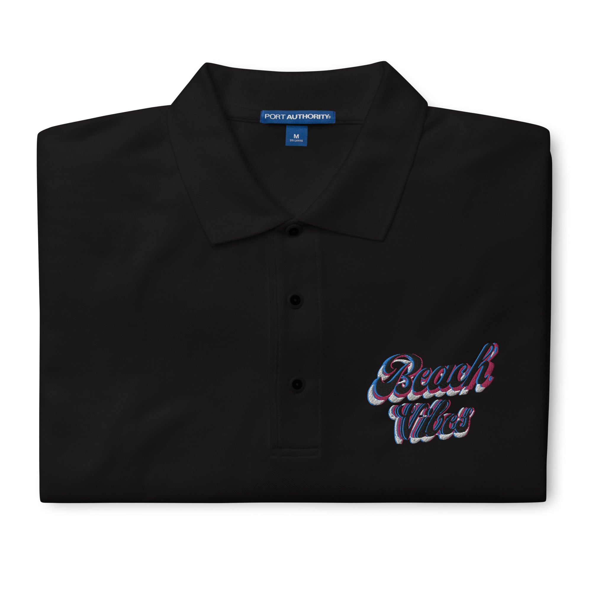 Rich Vibes Big Beach Vibes Sleeve Print Men's Premium Polo