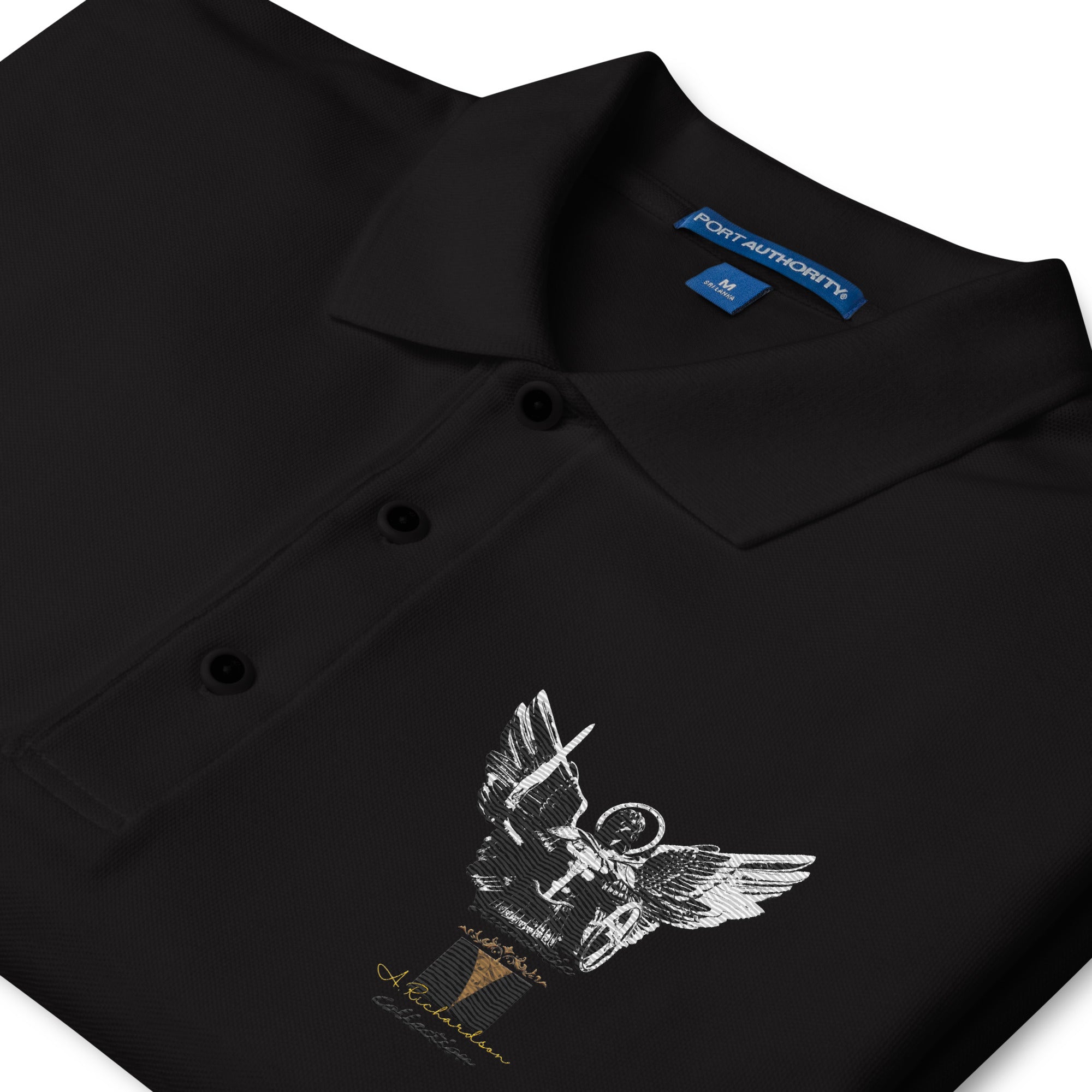Rich Vibes Archangel Michael Authentic Signature Collection Men's Premium Polo