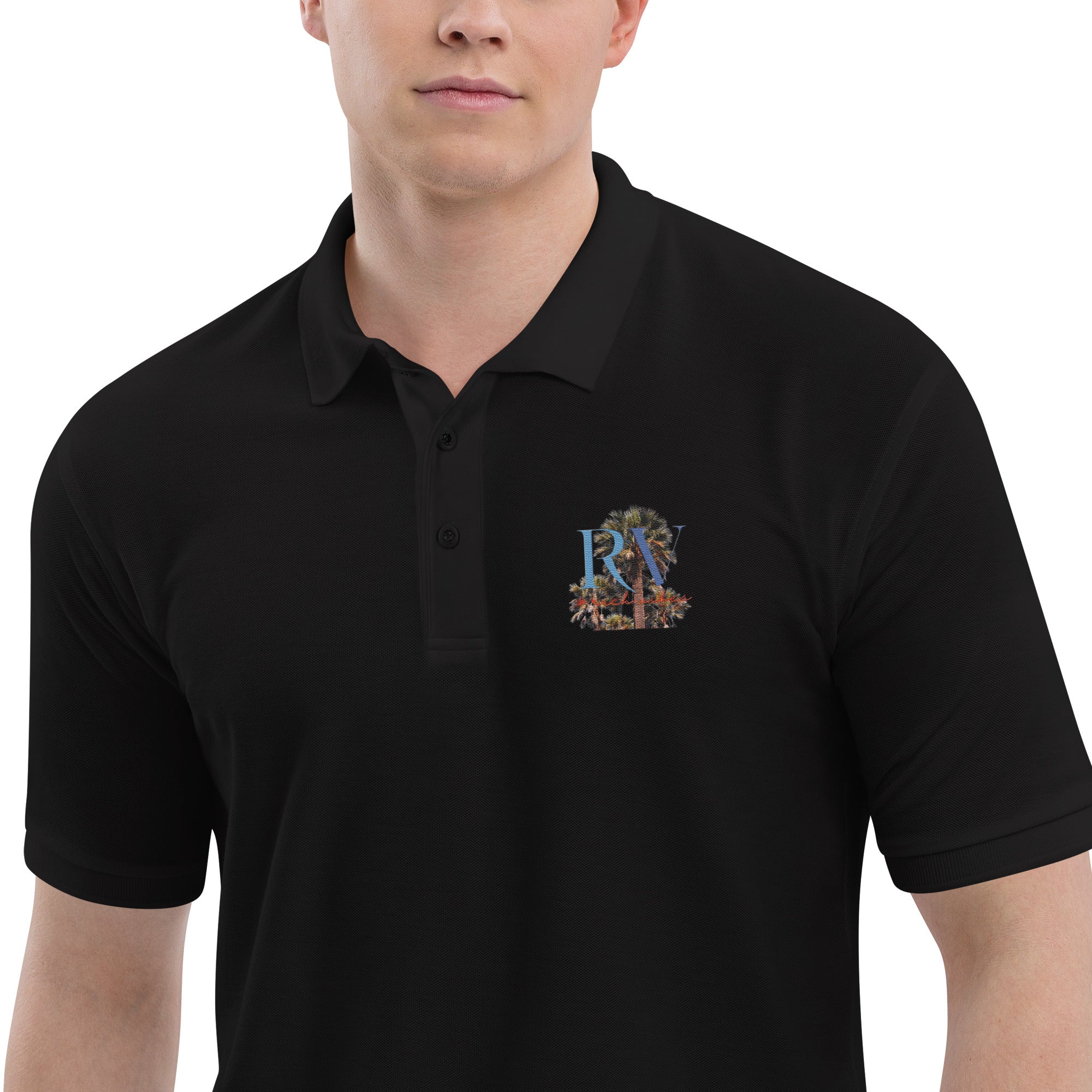 Rich Vibes RV Logo Authentic Signature Collection Men's Premium Polo