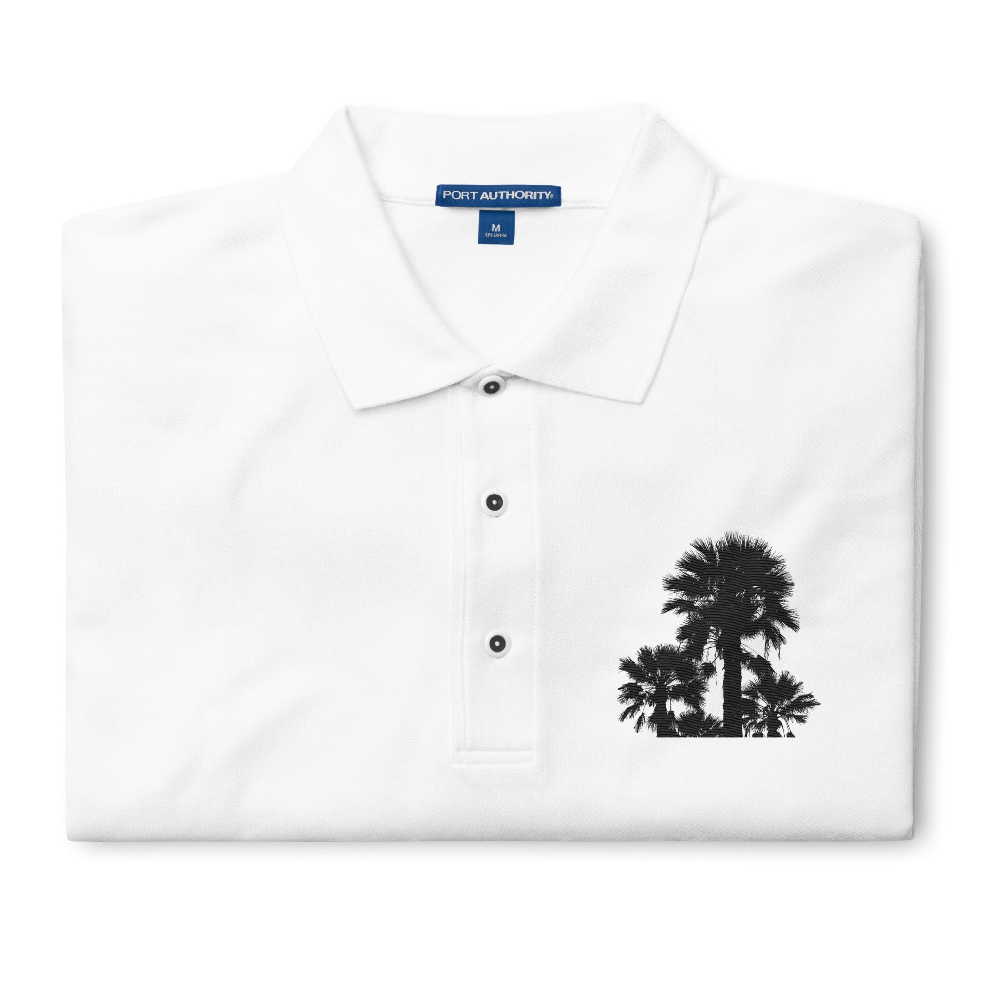 Rich Vibes Palm Trees Logo - Men's Premium Polo