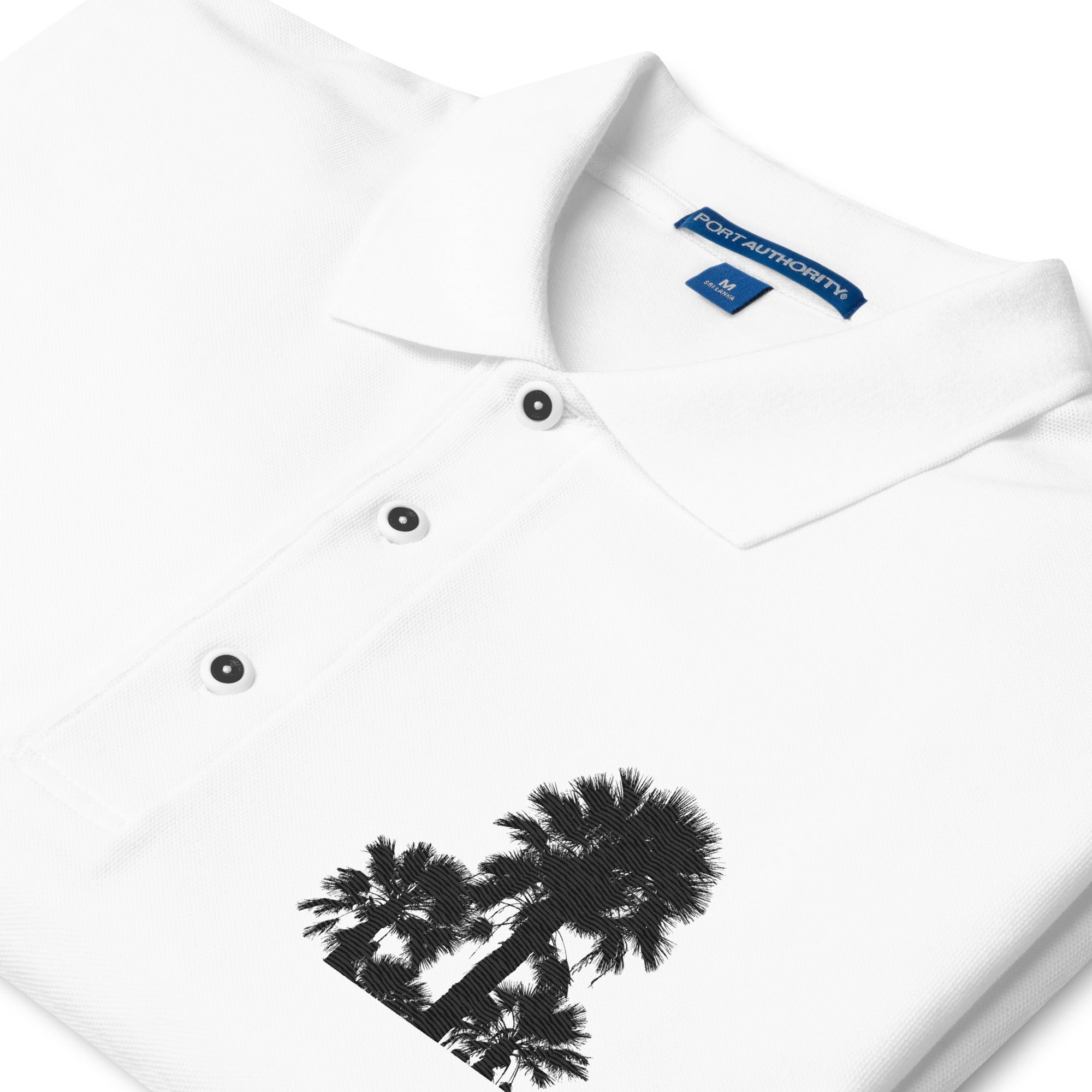 Rich Vibes Palm Trees Logo - Men's Premium Polo