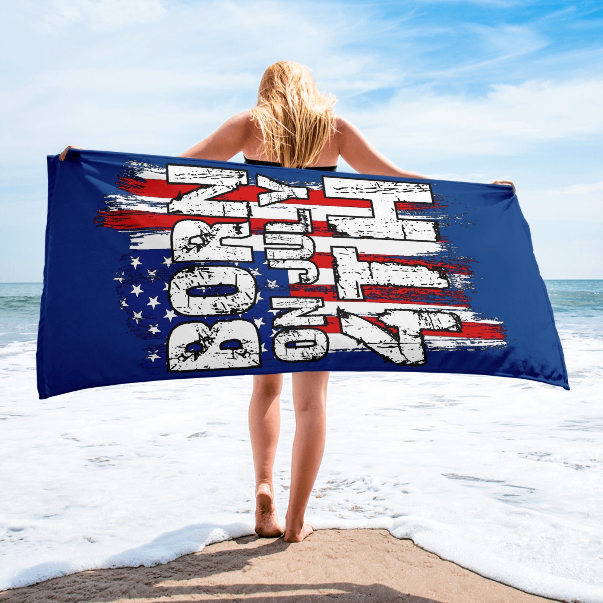Born 4th of July - Towel Royal Blue