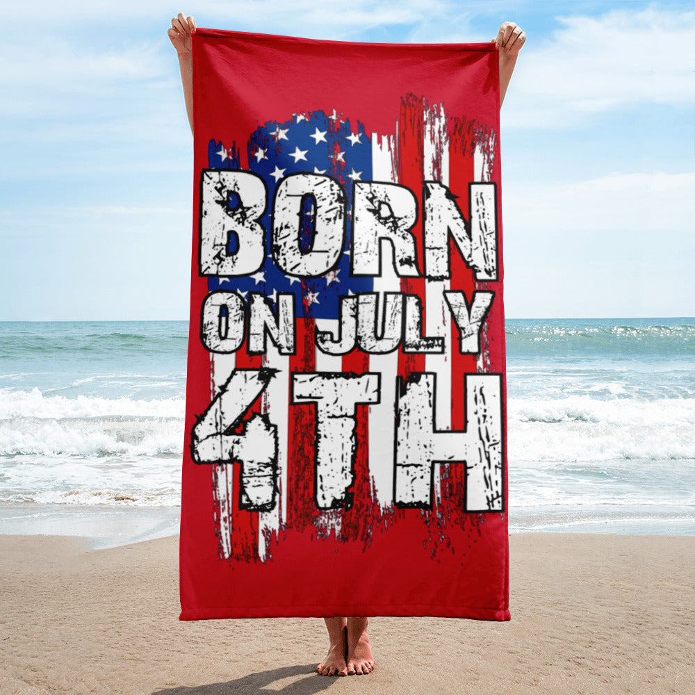 Born 4th of July - Towel Red
