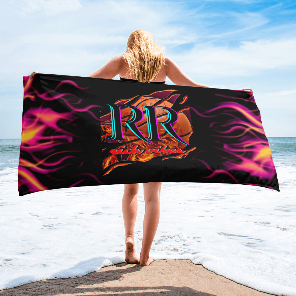 Rich Vibes RR BasketBall Flames - Towel