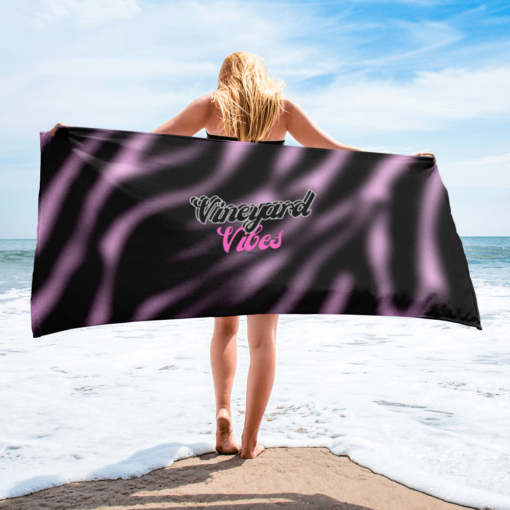 Vineyard Vibes Purple Zebra Print - Towel