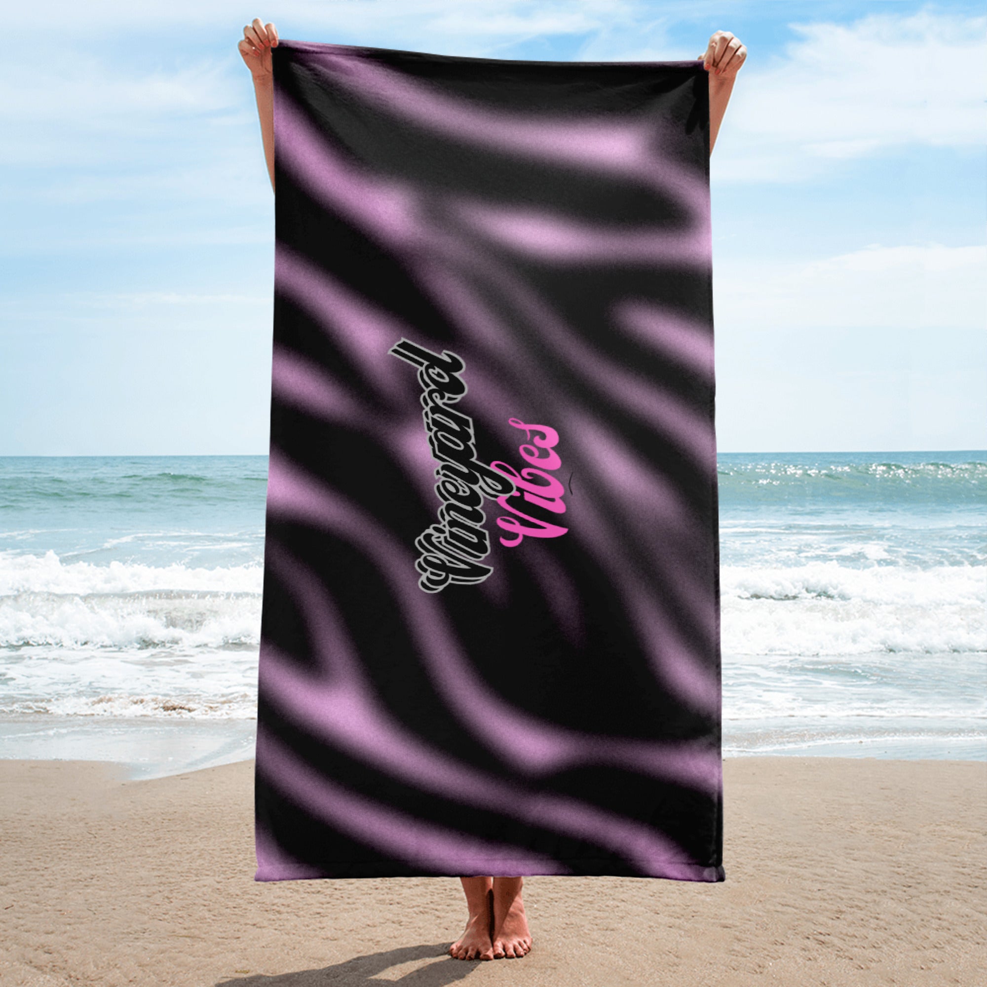 Vineyard Vibes Purple Zebra Print - Towel