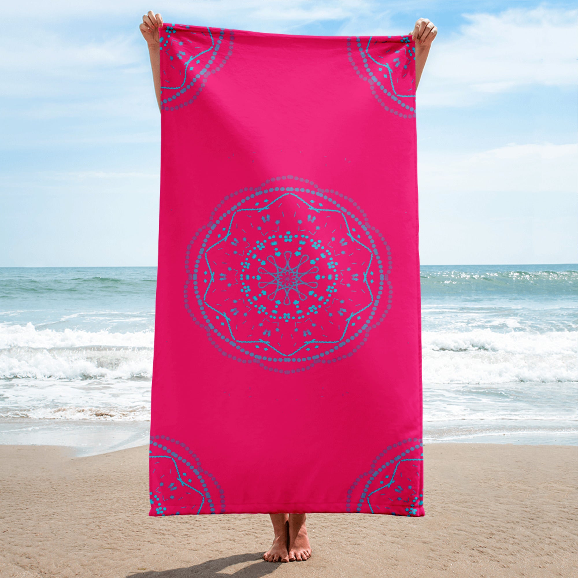 Fuchsia Pink Mandela effect Full - Towel