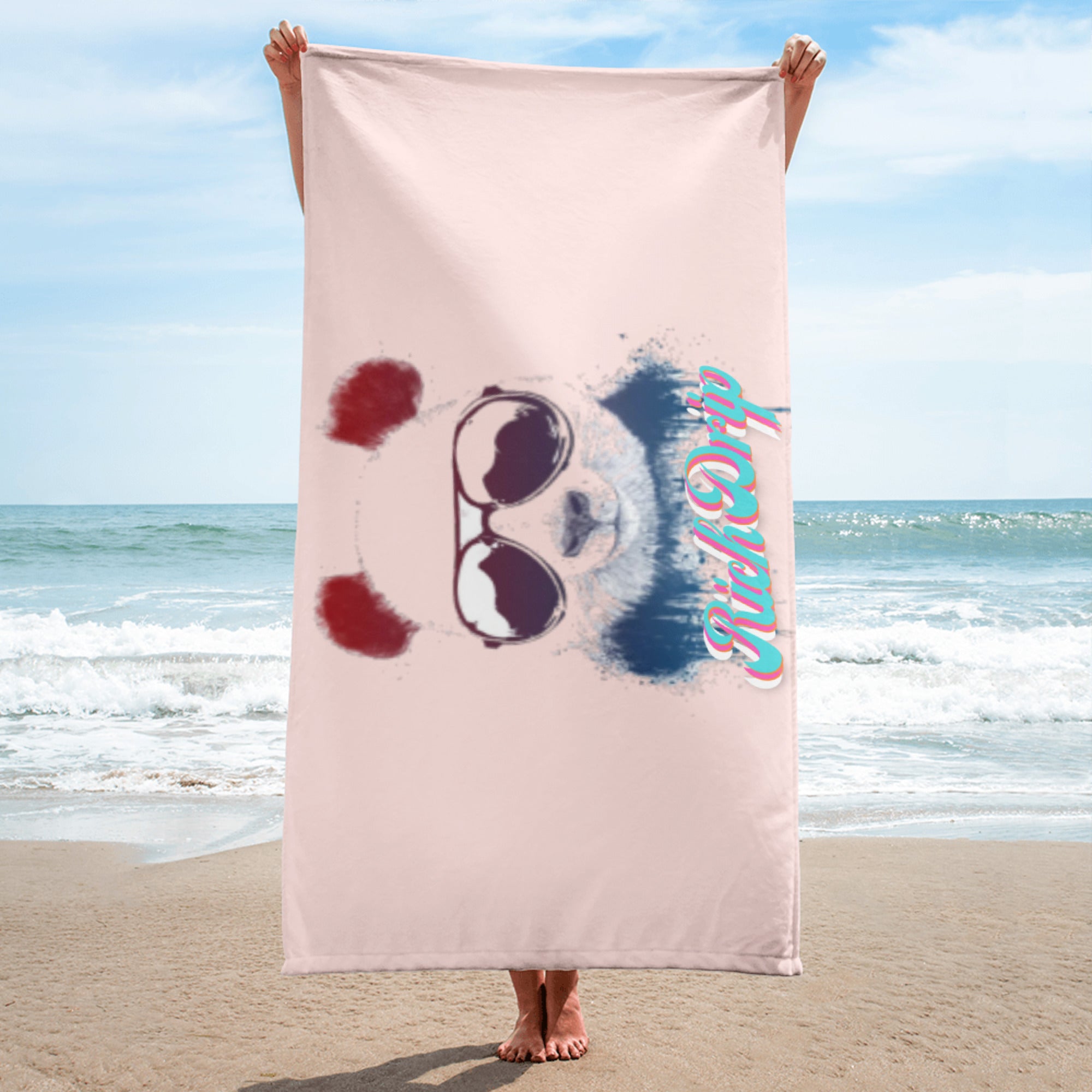 RV Rich Drip Miami Pink Panda - Towel