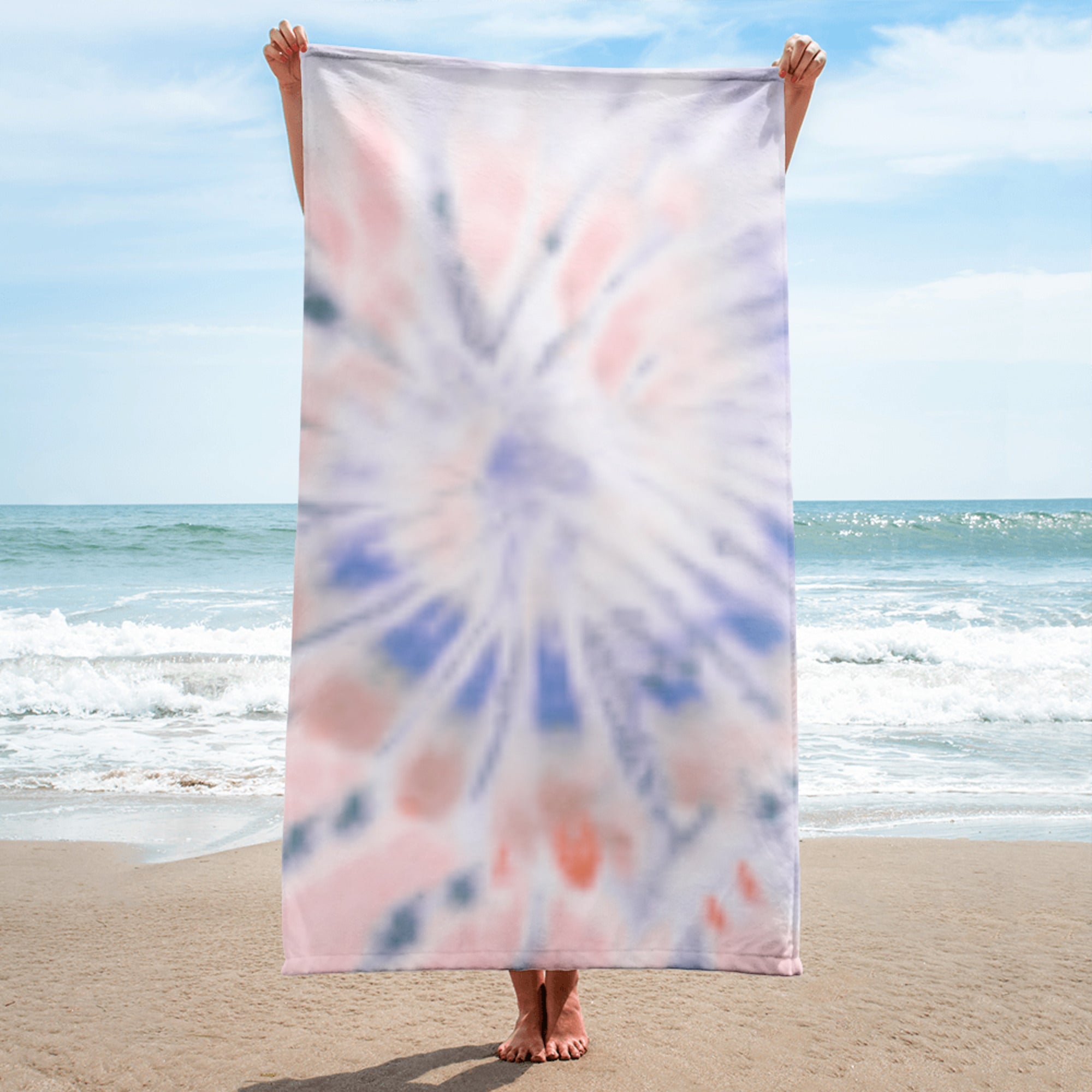 Pink White&Blue Tye Dye - Towel