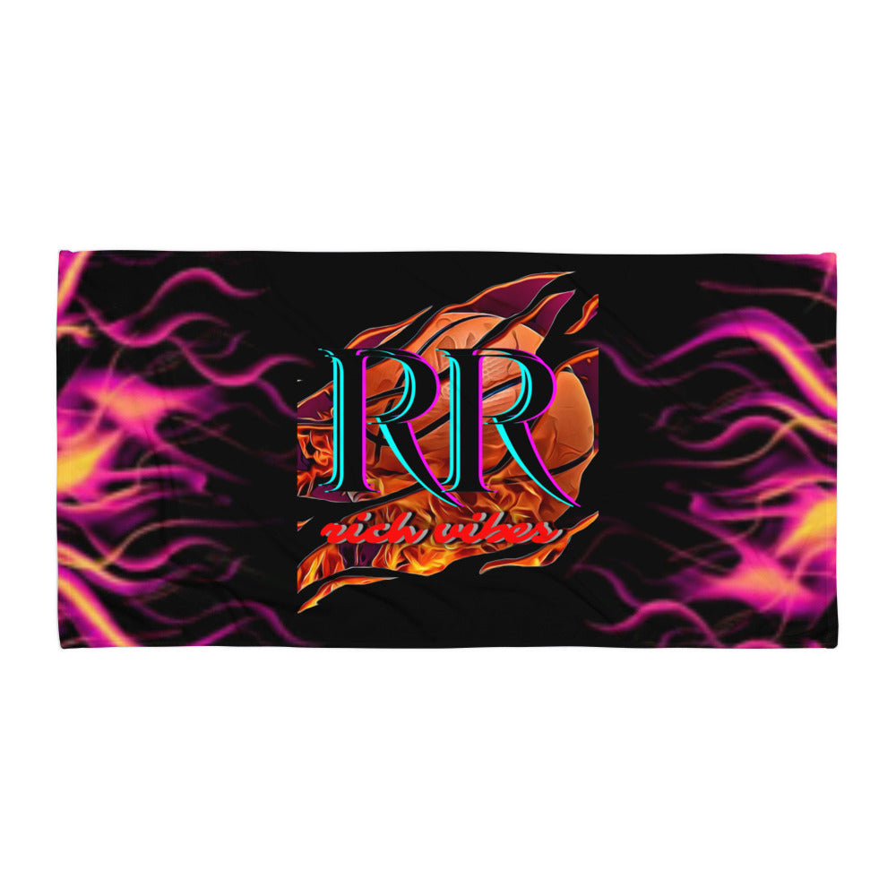 Rich Vibes RR BasketBall Flames - Towel