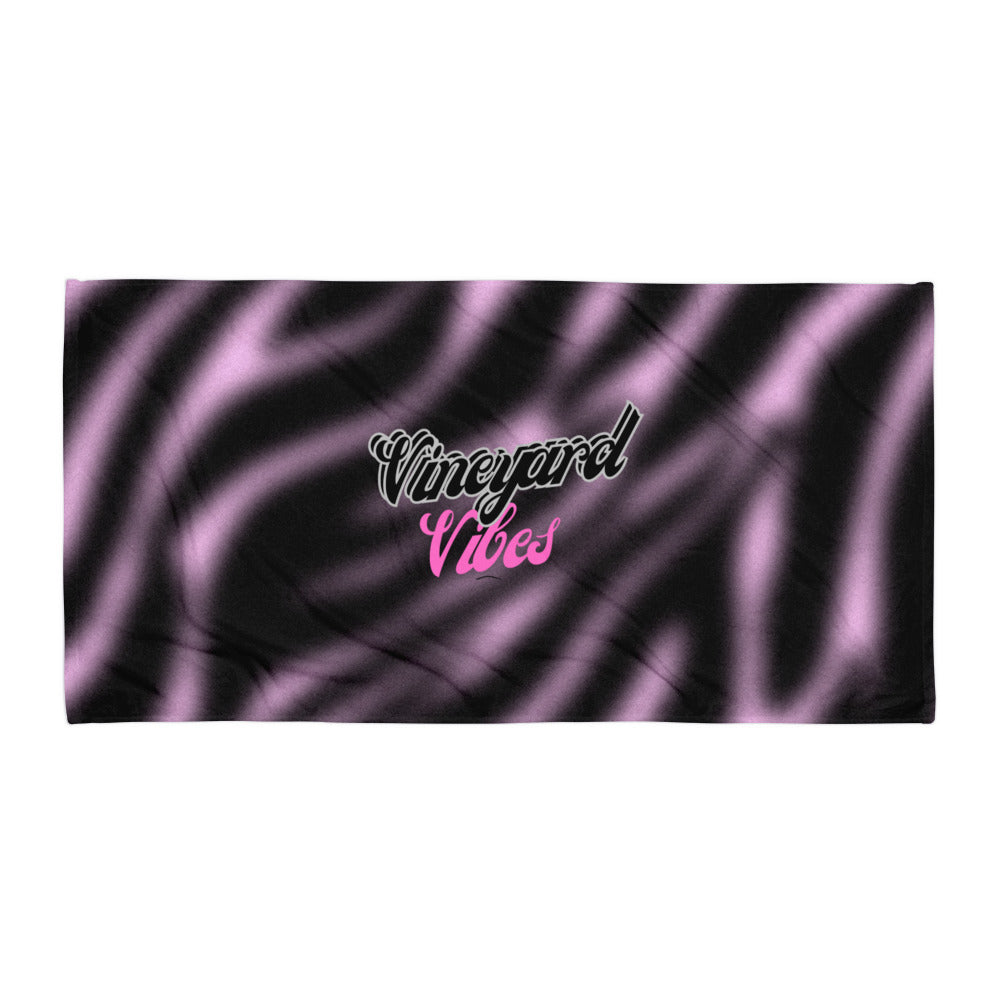Vineyard Vibes Purple Zebra Print - Towel