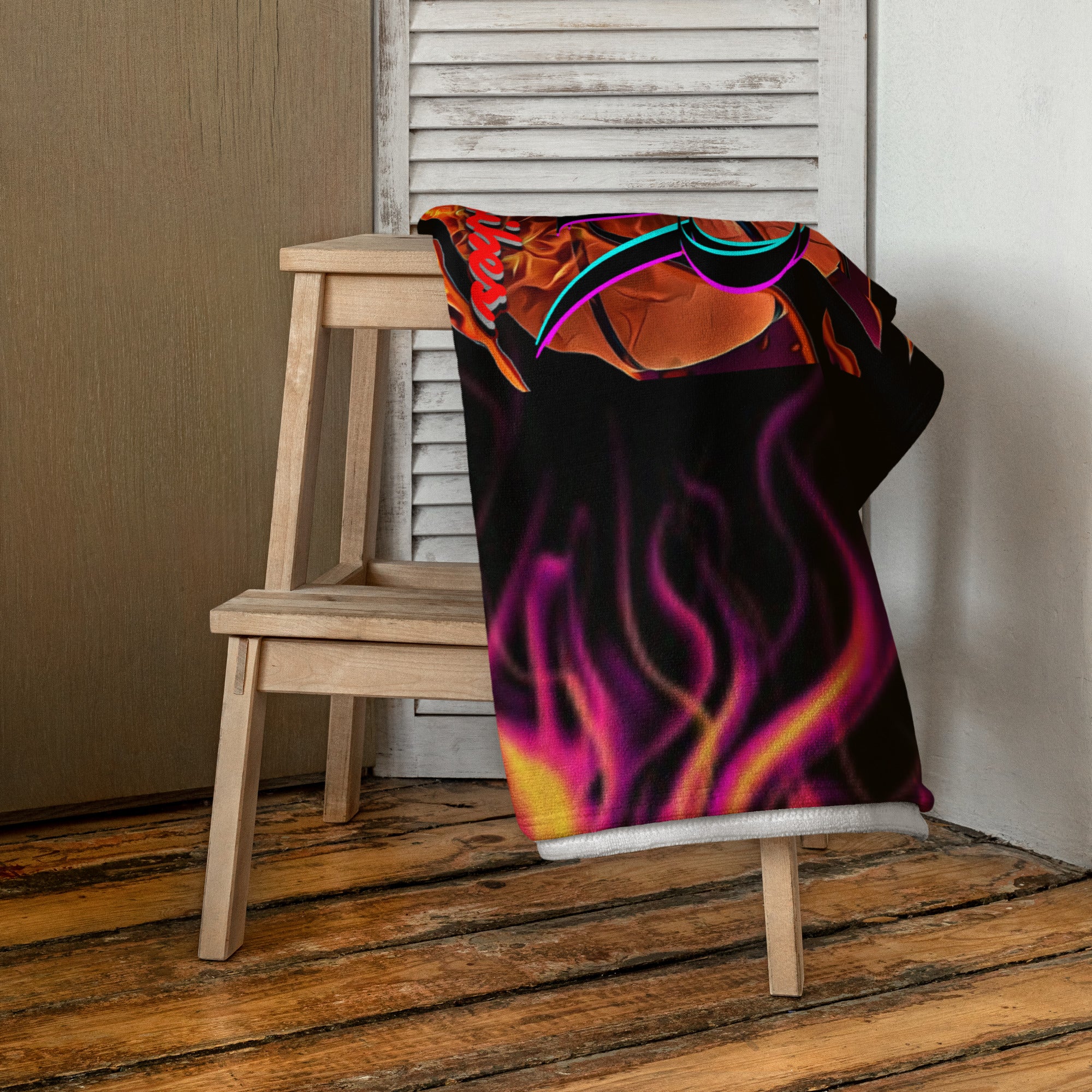 Rich Vibes RR BasketBall Flames - Towel