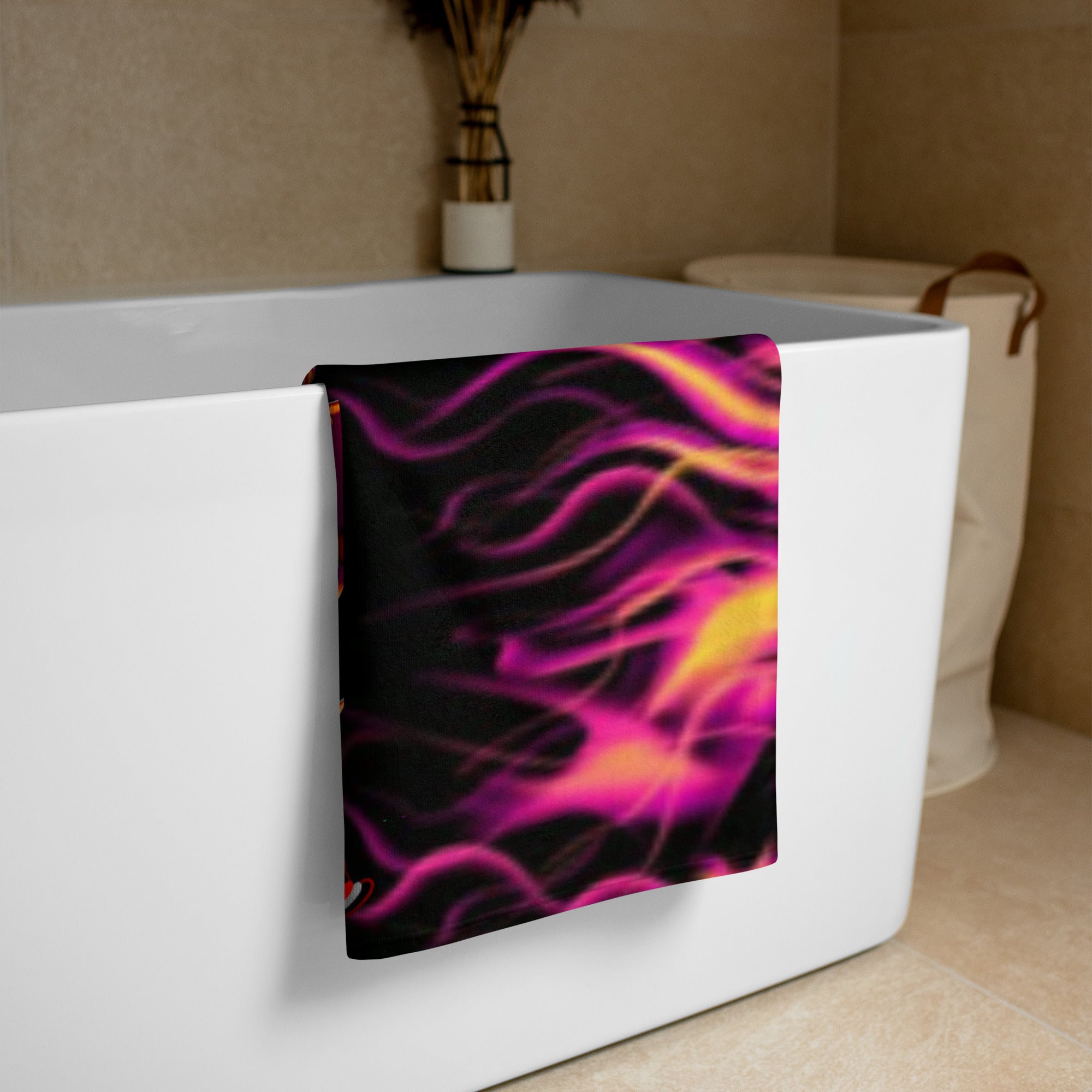 Rich Vibes BasketBall Flames - Towel