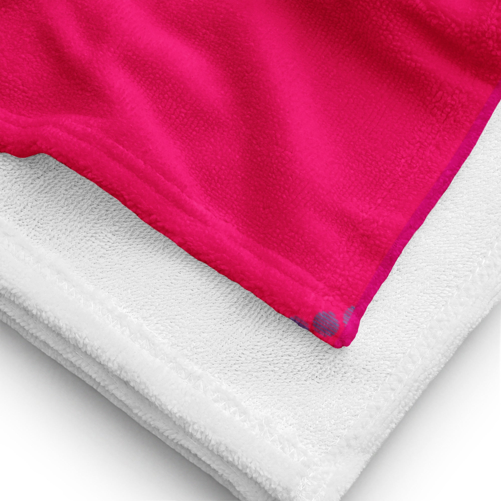 Fuchsia Pink Mandela effect Mid Circle - Towel