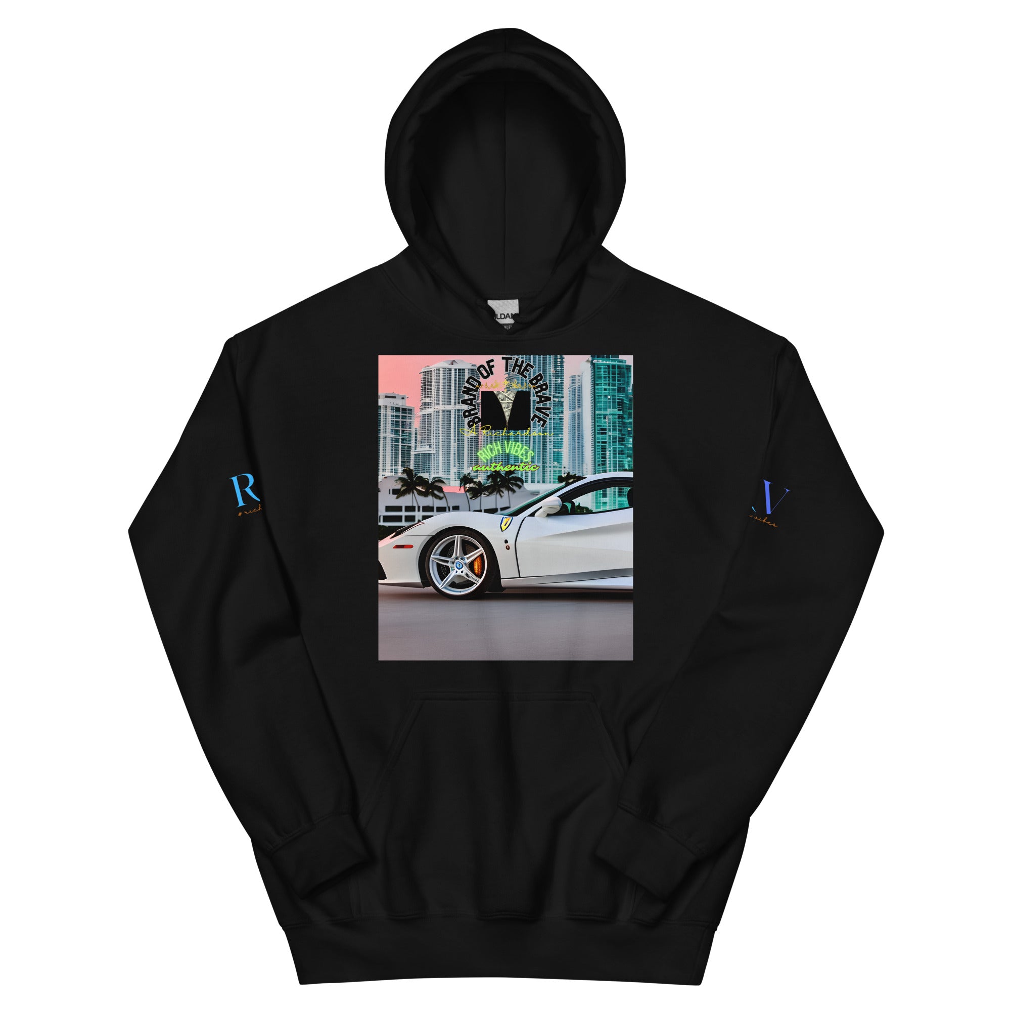 Rich Vibes RV Brand Of The Brave Miami Motor Sport 1.0 - Heavy Hoodie