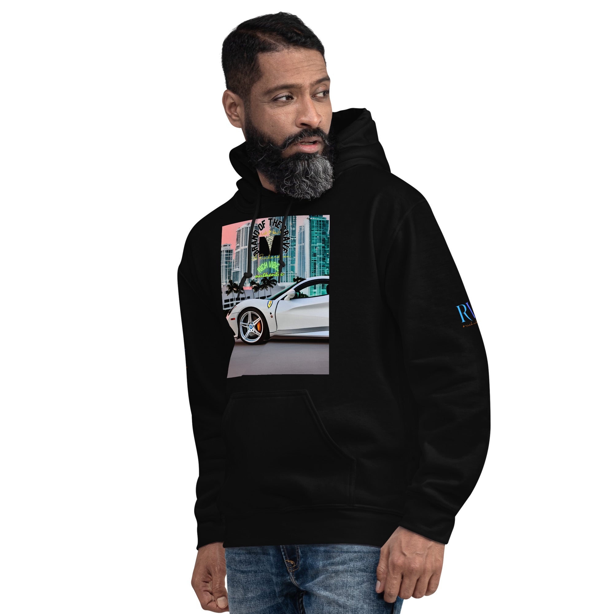 Rich Vibes RV Brand Of The Brave Miami Motor Sport 1.0 - Heavy Hoodie