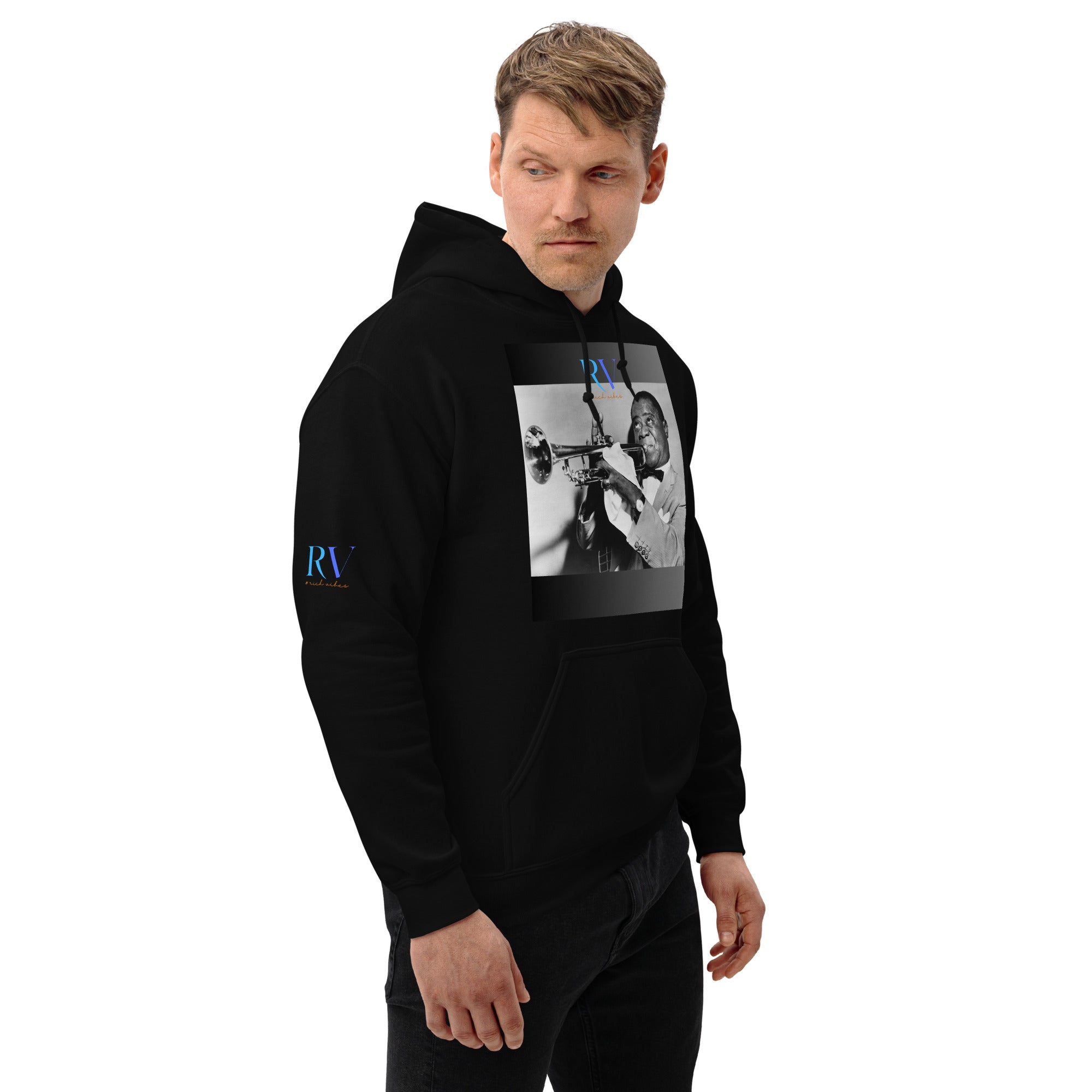 Rich Vibes Louis Armstrong RV Logo Authentic Signature Collection - Heavy Hoodie