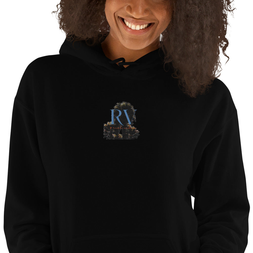 Rich Vibes RV Palm Trees Silhouette Logo - Unisex Hoodie