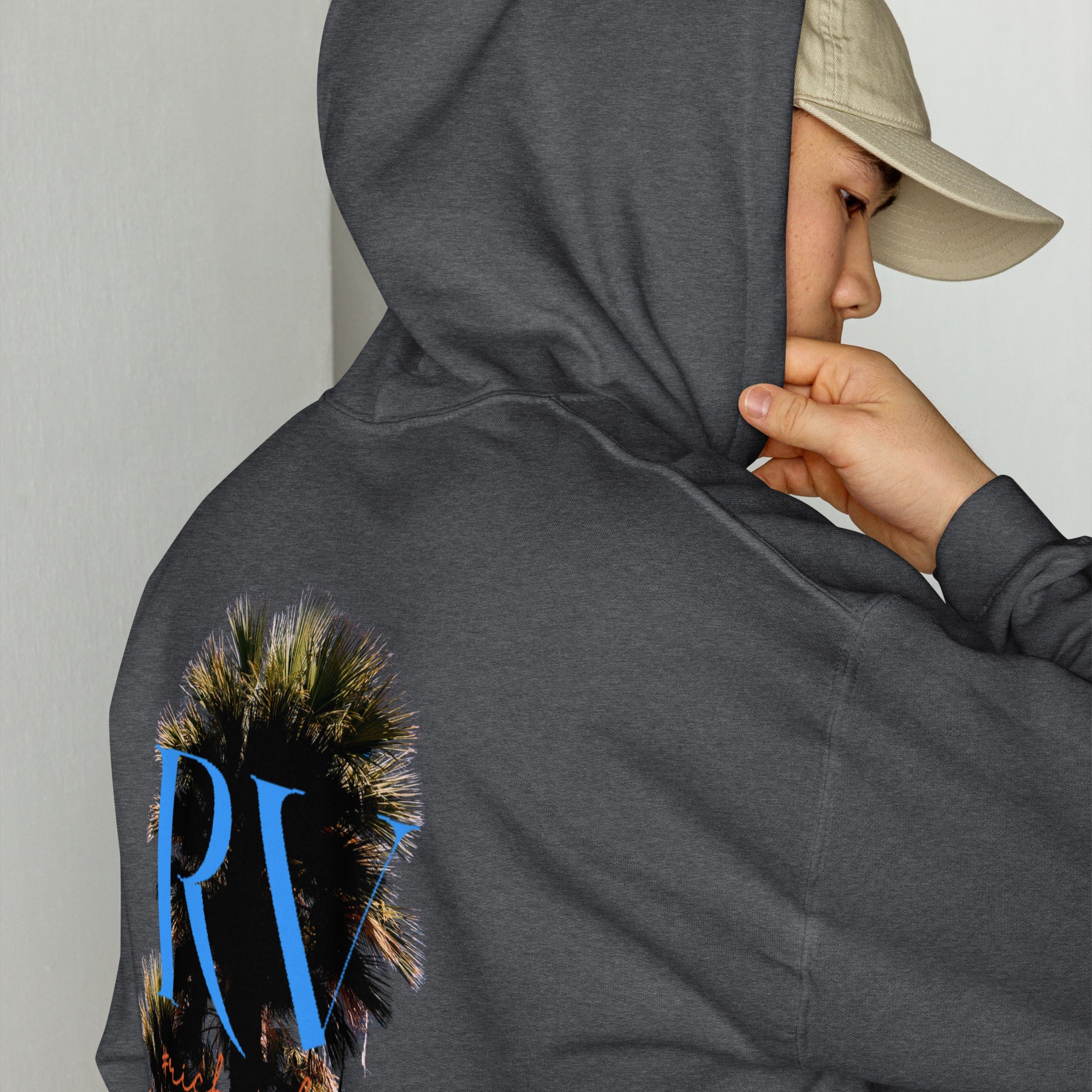 Rich Vibes RV Palm Trees Silhouette Logo - Unisex Hoodie