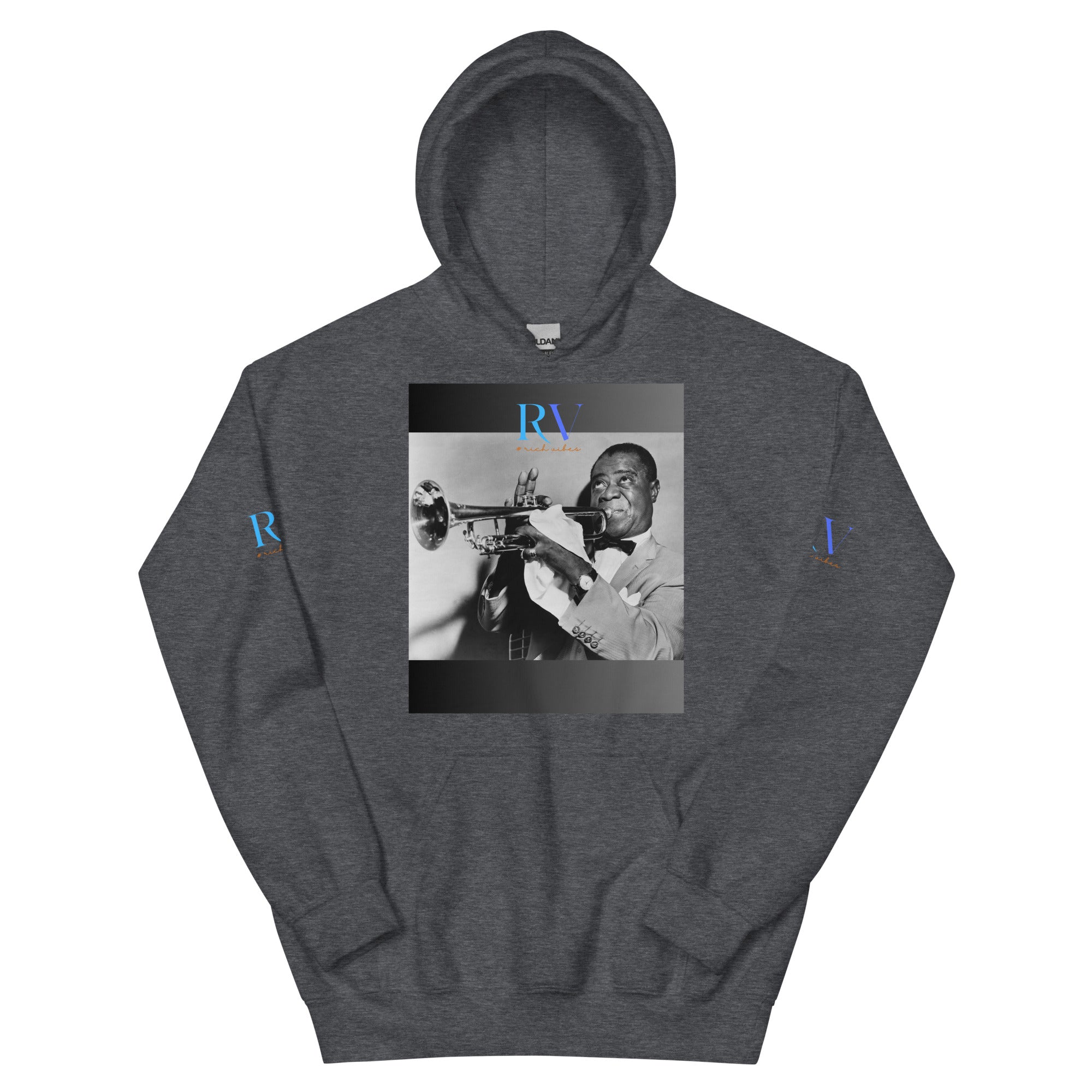 Rich Vibes Louis Armstrong RV Logo Authentic Signature Collection - Heavy Hoodie