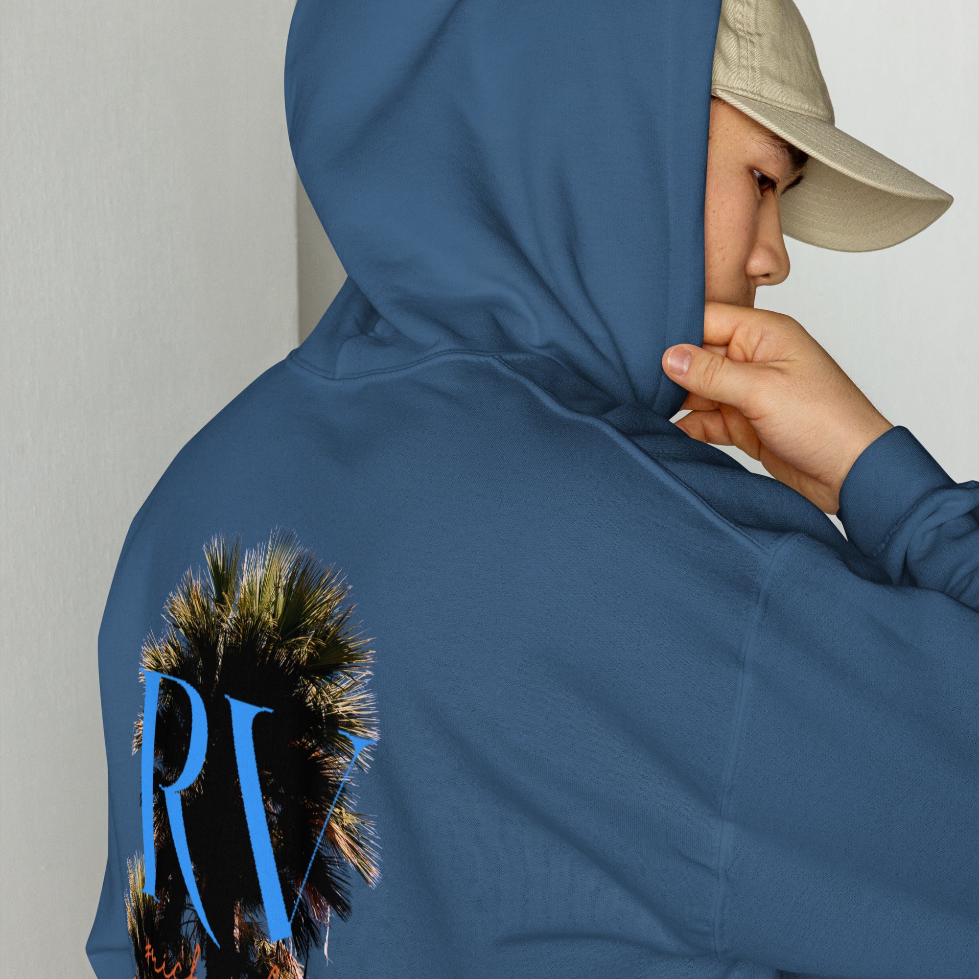 Rich Vibes RV Palm Trees Silhouette Logo - Unisex Hoodie