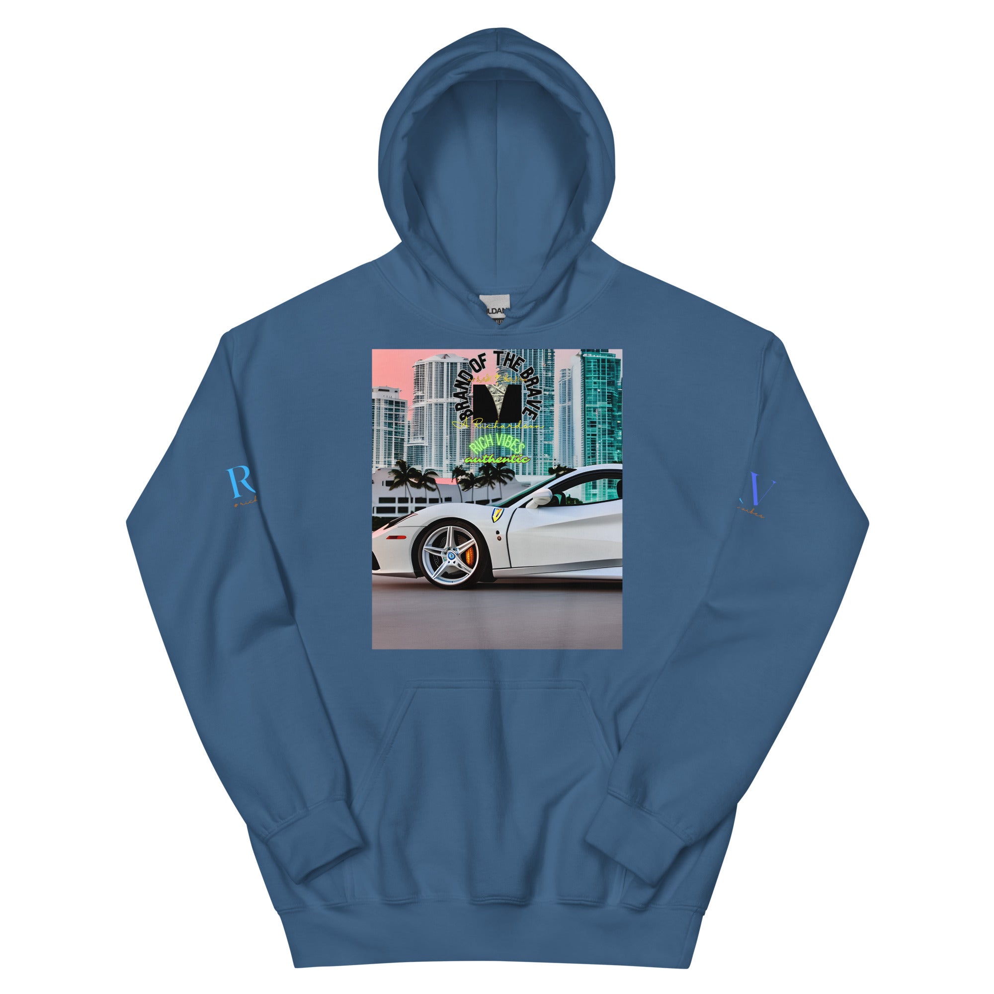 Rich Vibes RV Brand Of The Brave Miami Motor Sport 1.0 - Heavy Hoodie