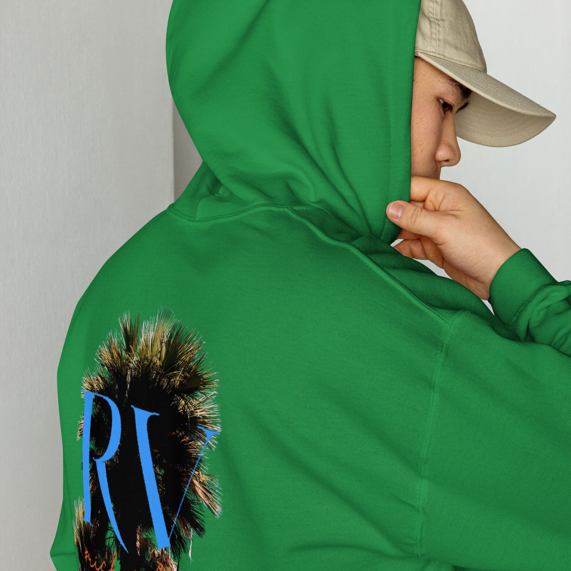 Rich Vibes RV Palm Trees Silhouette Logo - Unisex Hoodie