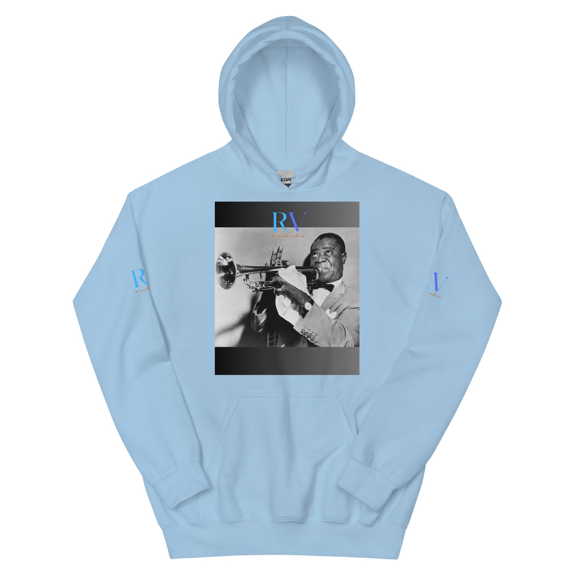 Rich Vibes Louis Armstrong RV Logo Authentic Signature Collection - Heavy Hoodie