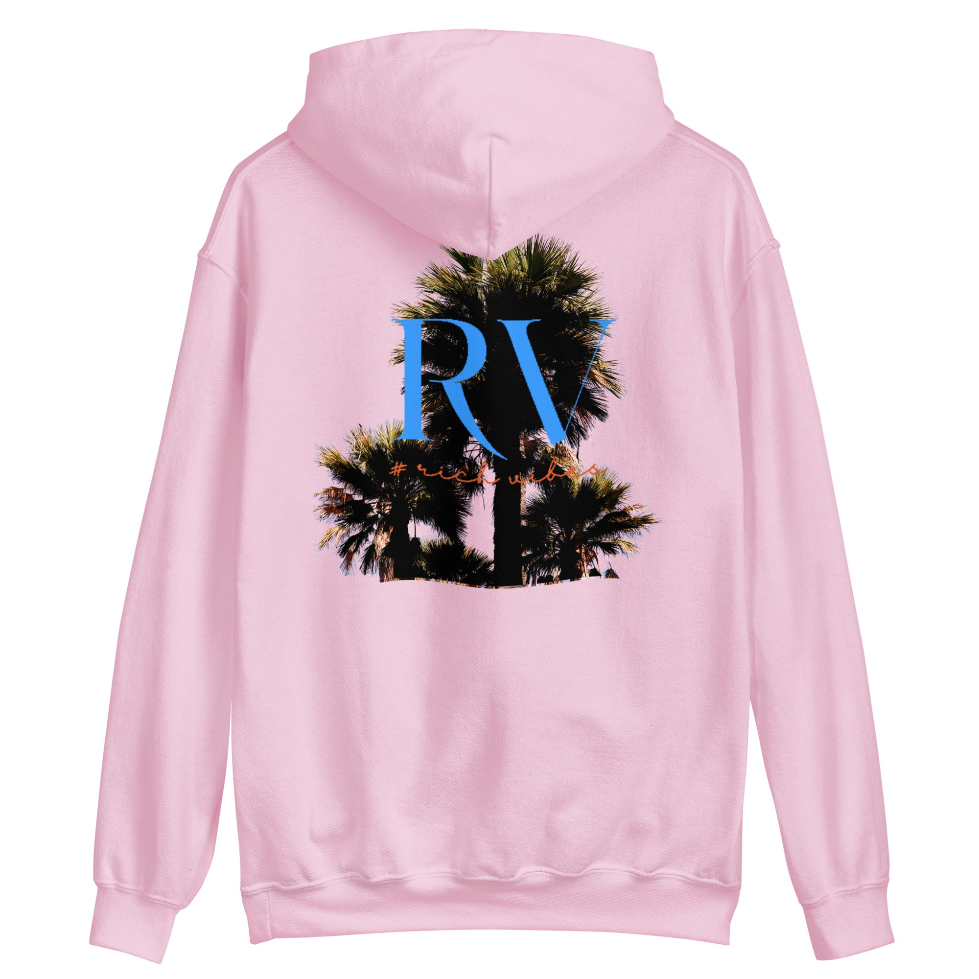 Rich Vibes RV Palm Trees Silhouette Logo - Unisex Hoodie