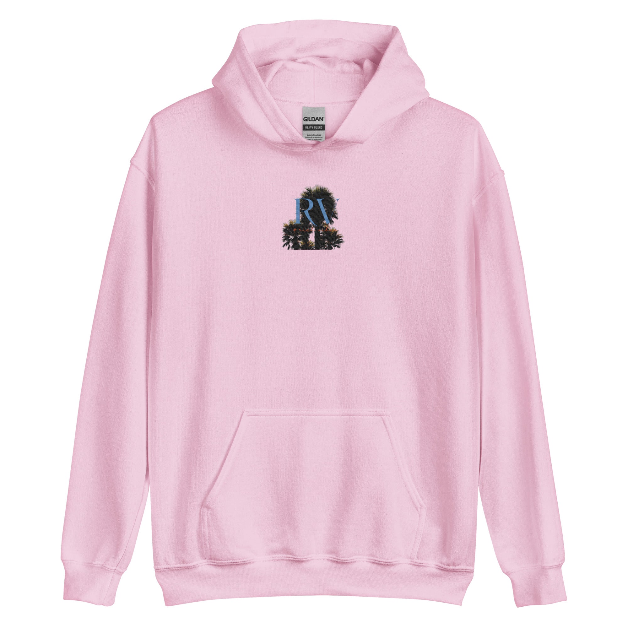 Rich Vibes RV Palm Trees Silhouette Logo - Unisex Hoodie