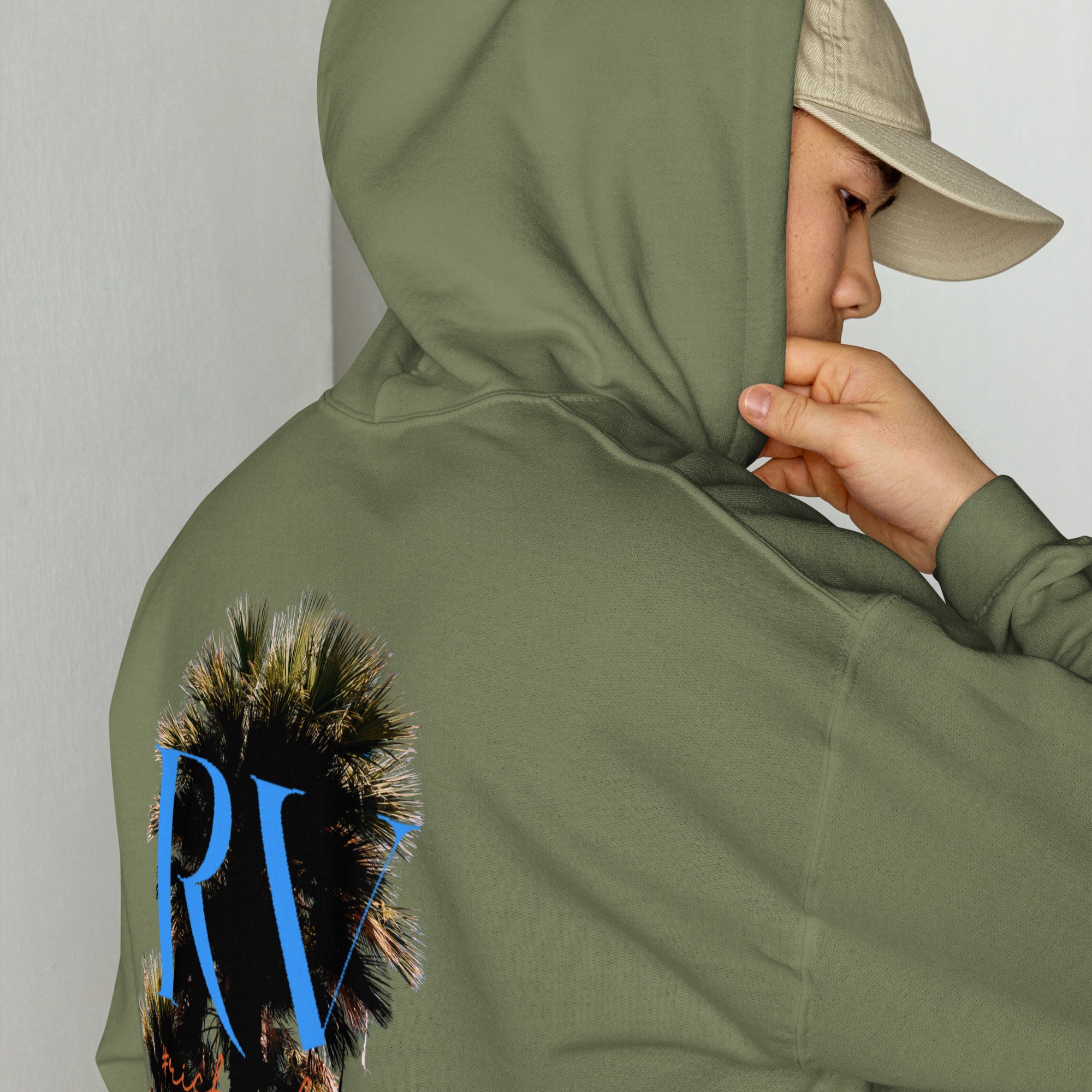 Rich Vibes RV Palm Trees Silhouette Logo - Unisex Hoodie
