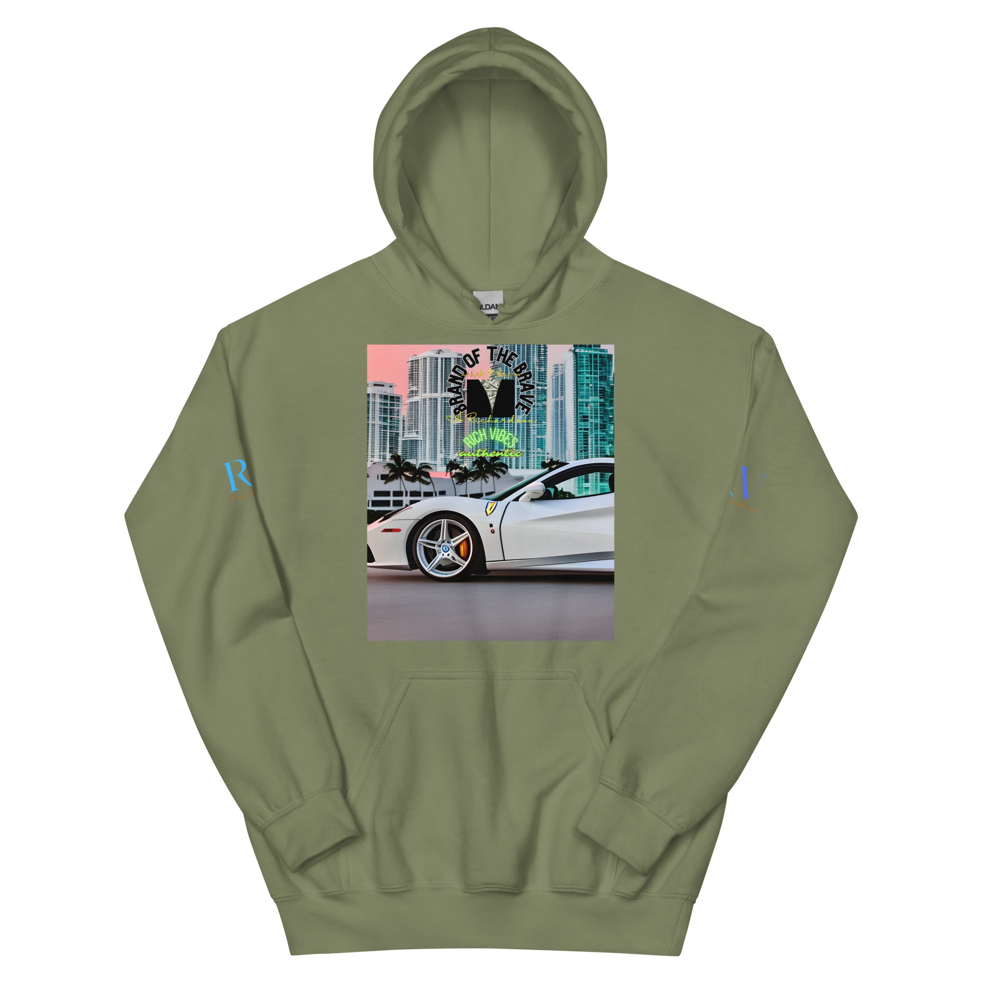Rich Vibes RV Brand Of The Brave Miami Motor Sport 1.0 - Heavy Hoodie