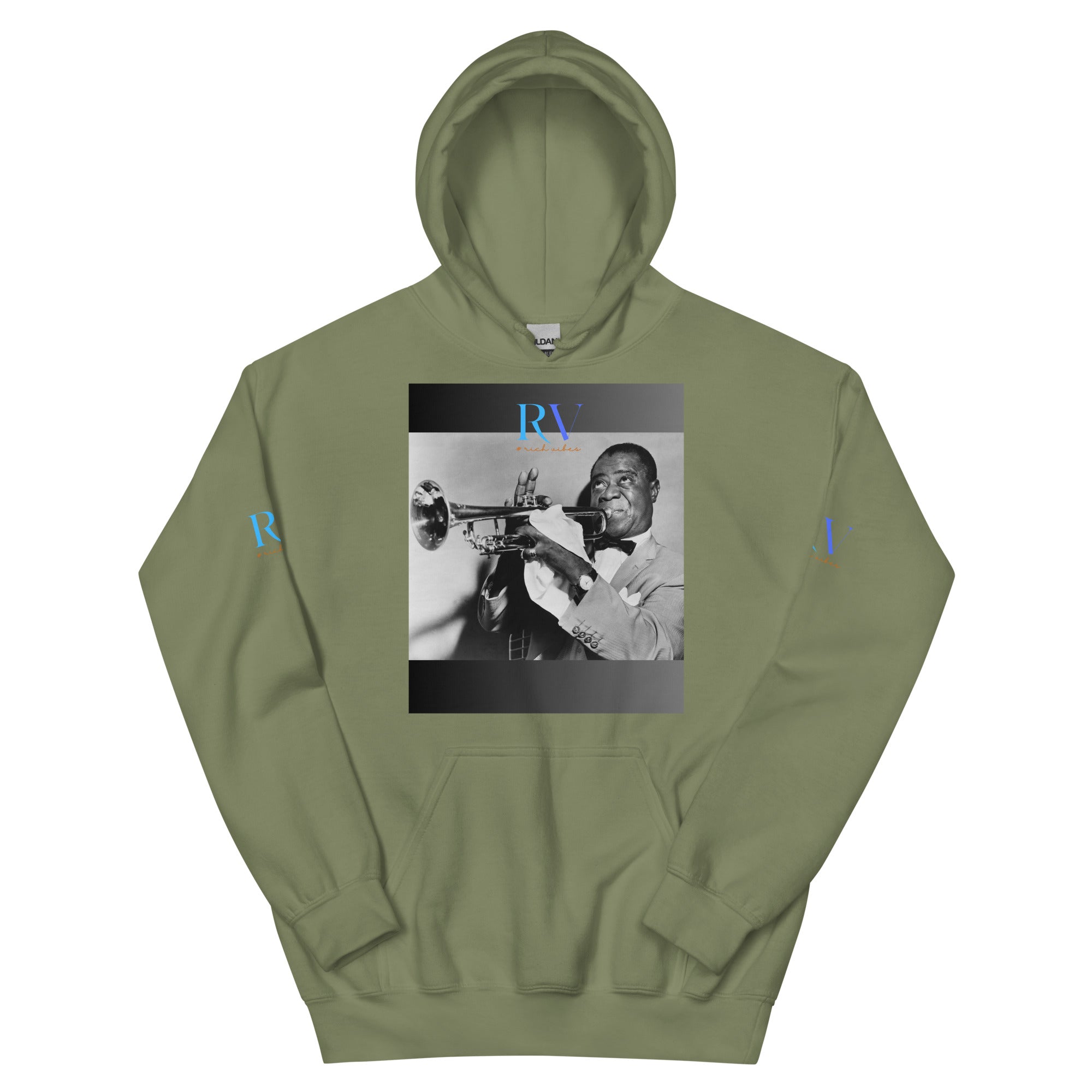 Rich Vibes Louis Armstrong RV Logo Authentic Signature Collection - Heavy Hoodie