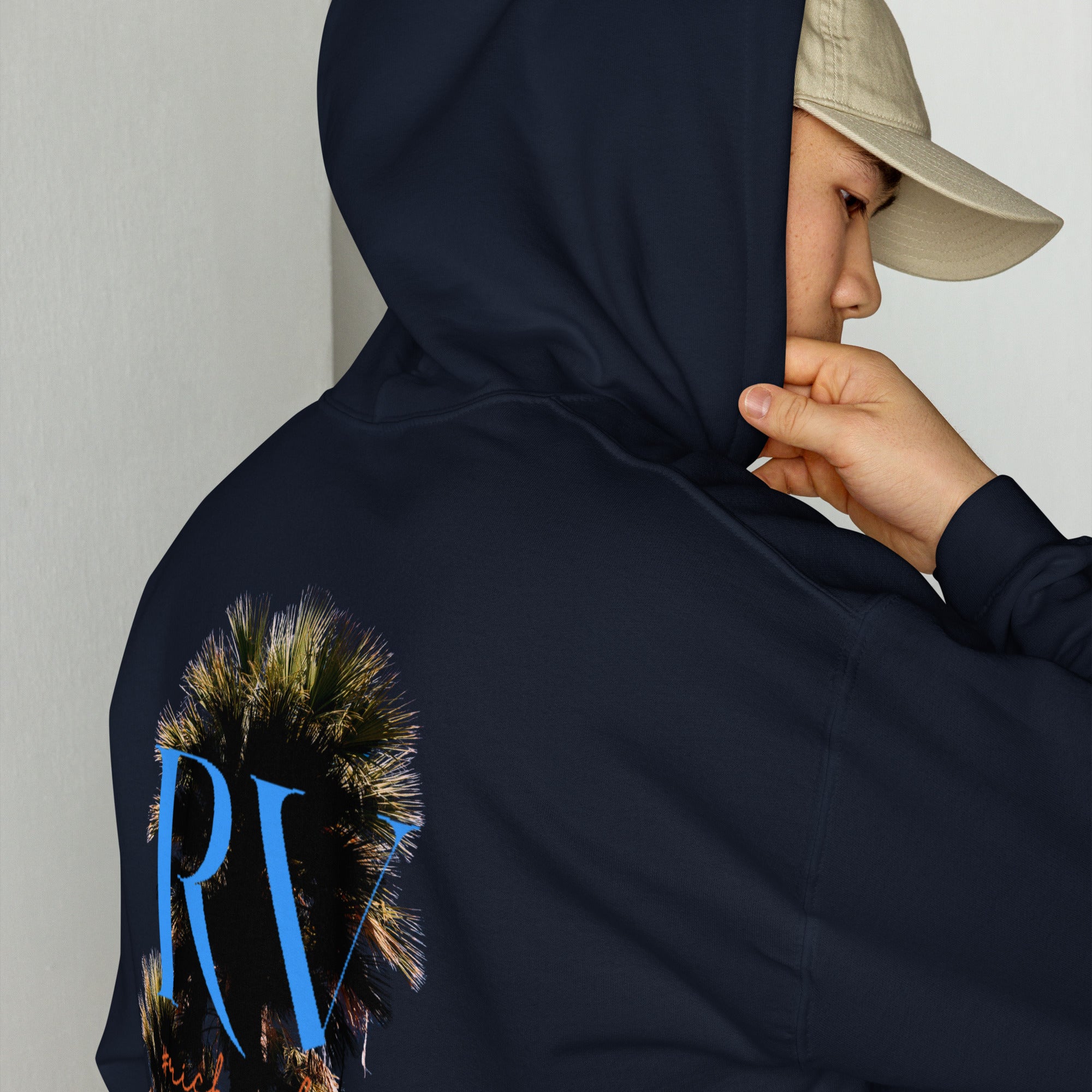 Rich Vibes RV Palm Trees Silhouette Logo - Unisex Hoodie