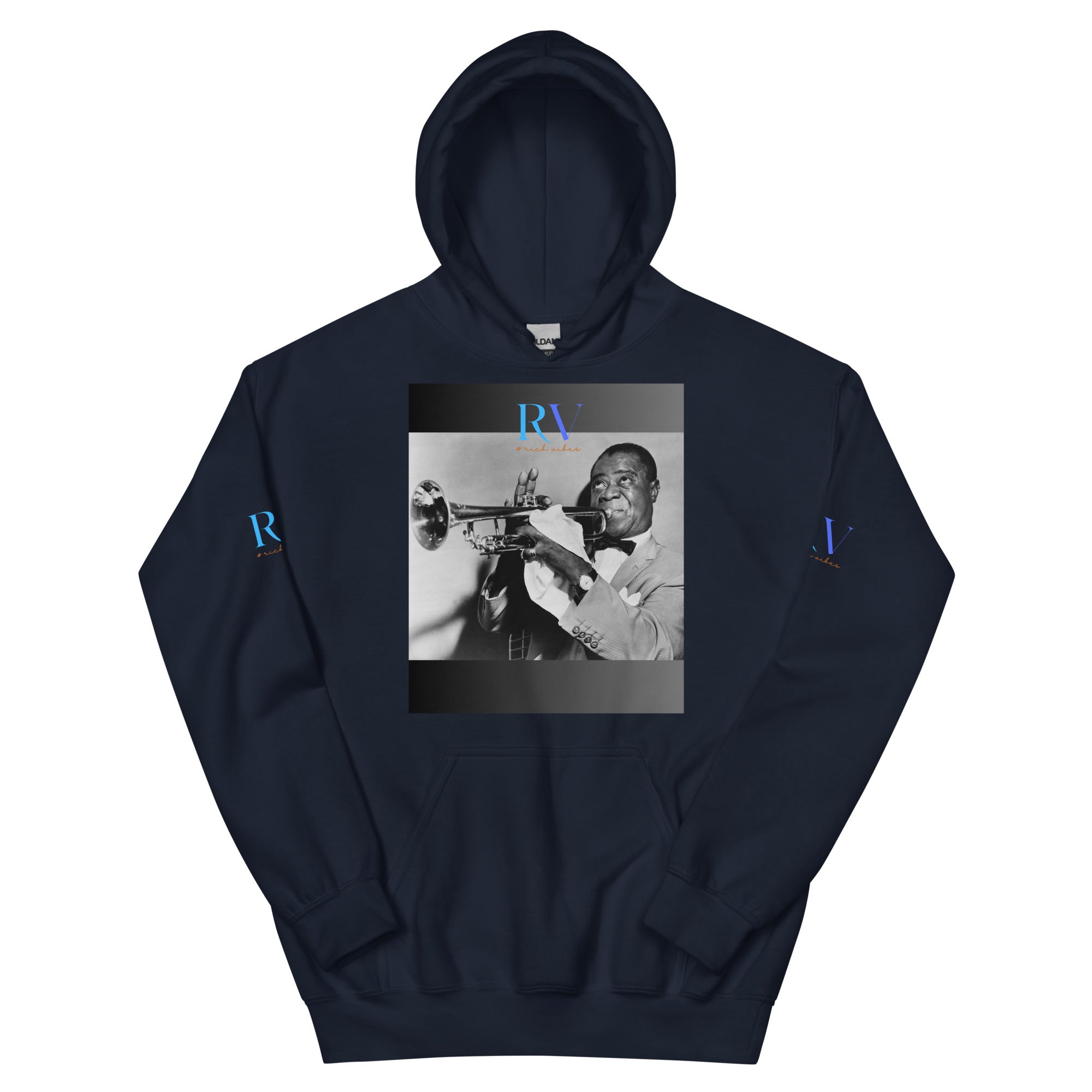 Rich Vibes Louis Armstrong RV Logo Authentic Signature Collection - Heavy Hoodie