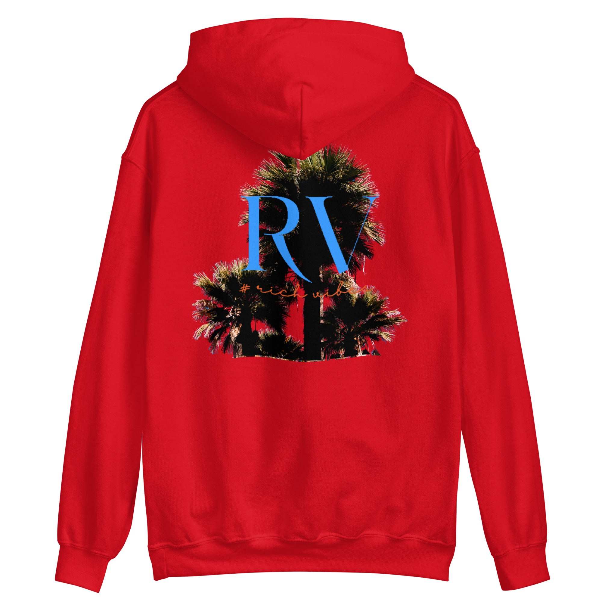 Rich Vibes RV Palm Trees Silhouette Logo - Unisex Hoodie