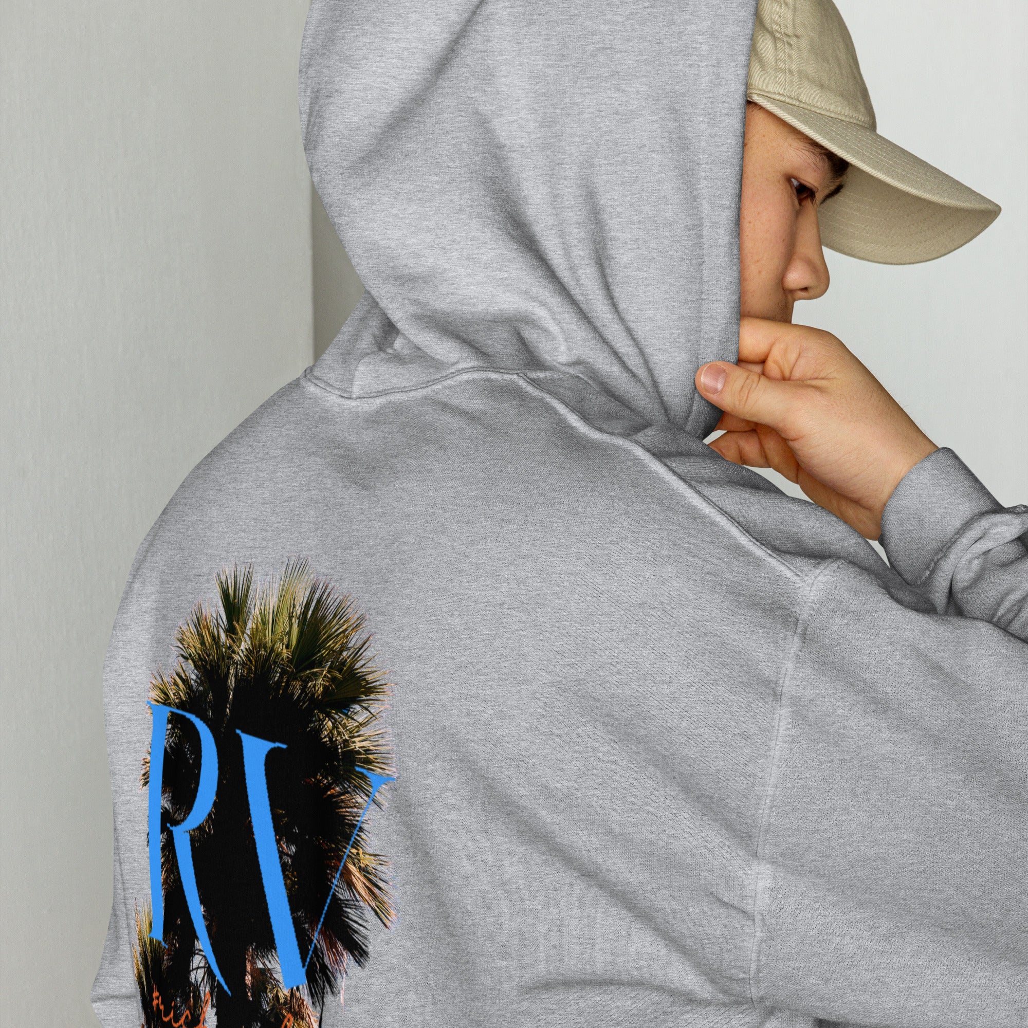 Rich Vibes RV Palm Trees Silhouette Logo - Unisex Hoodie