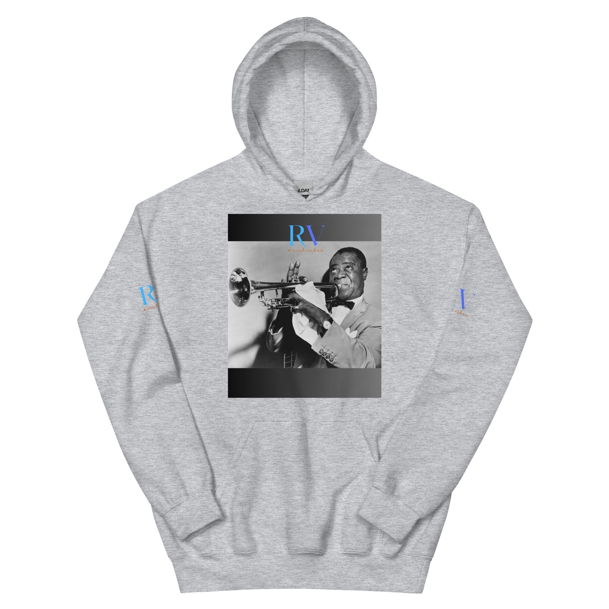 Rich Vibes Louis Armstrong RV Logo Authentic Signature Collection - Heavy Hoodie