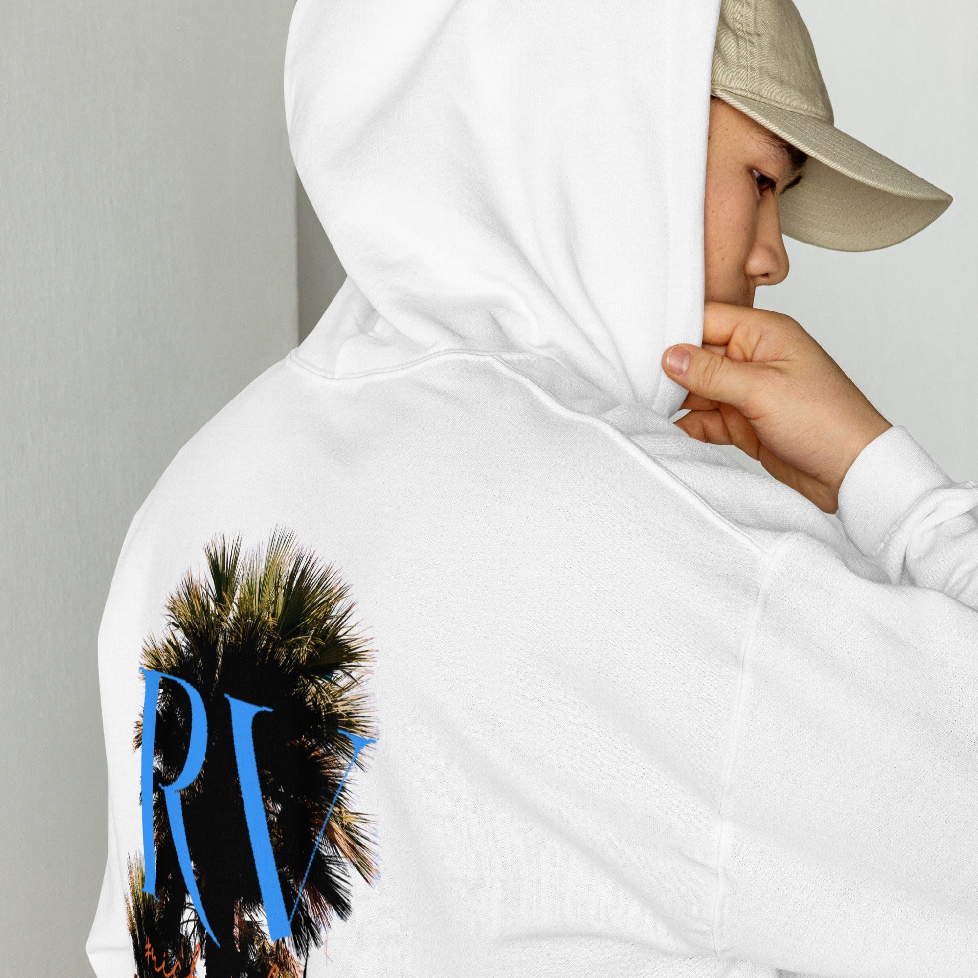 Rich Vibes RV Palm Trees Silhouette Logo - Unisex Hoodie