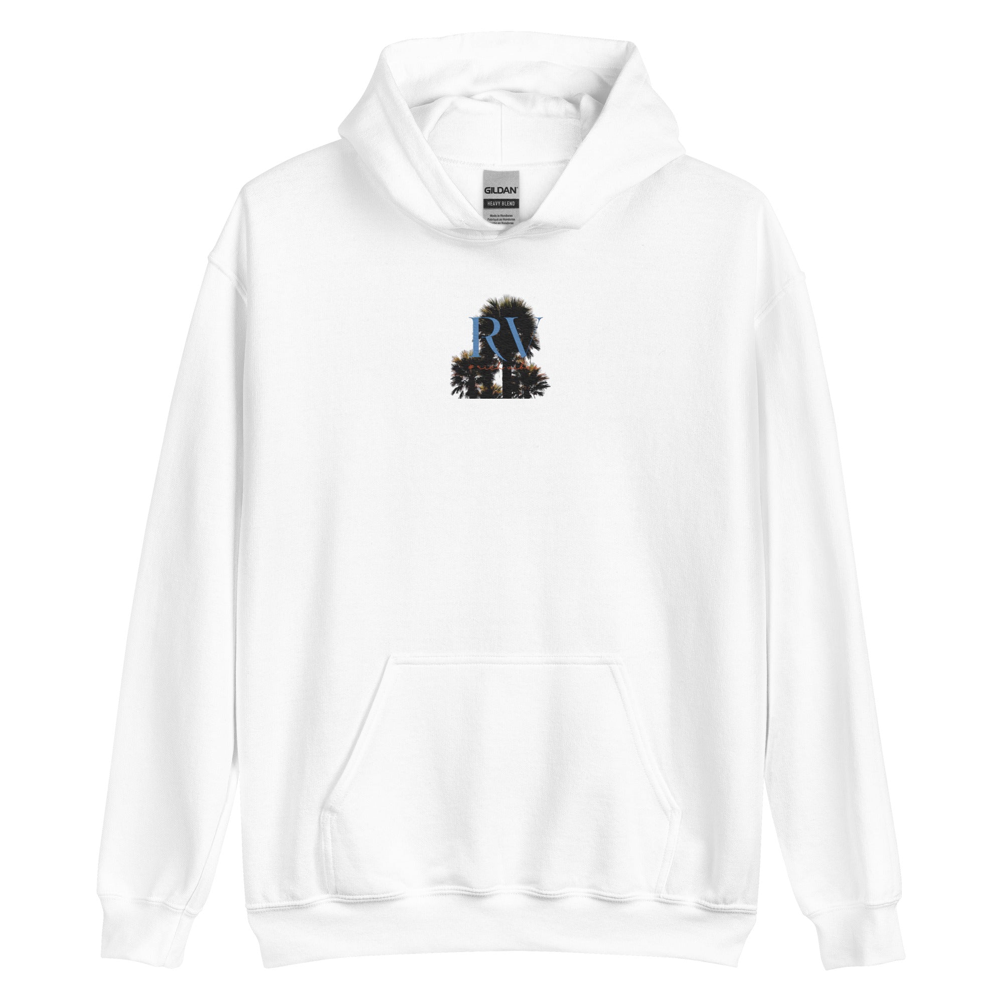 Rich Vibes RV Palm Trees Silhouette Logo - Unisex Hoodie