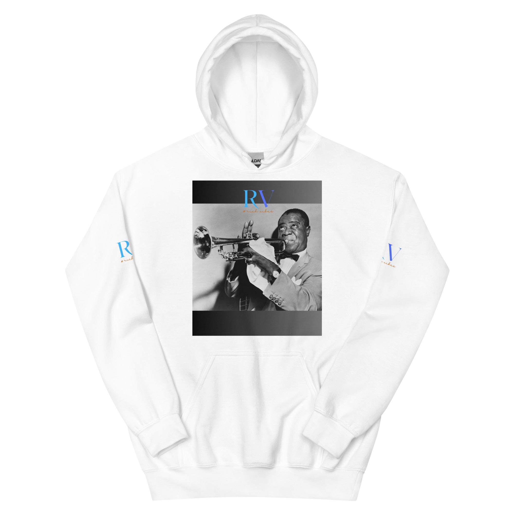 Rich Vibes Louis Armstrong RV Logo Authentic Signature Collection - Heavy Hoodie