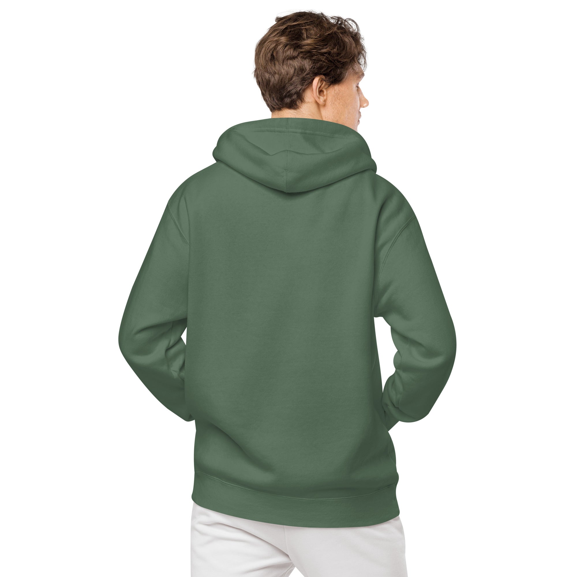 Vineyard Vibes Pink Water Color Alpine Green - Unisex pigment-dyed hoodie