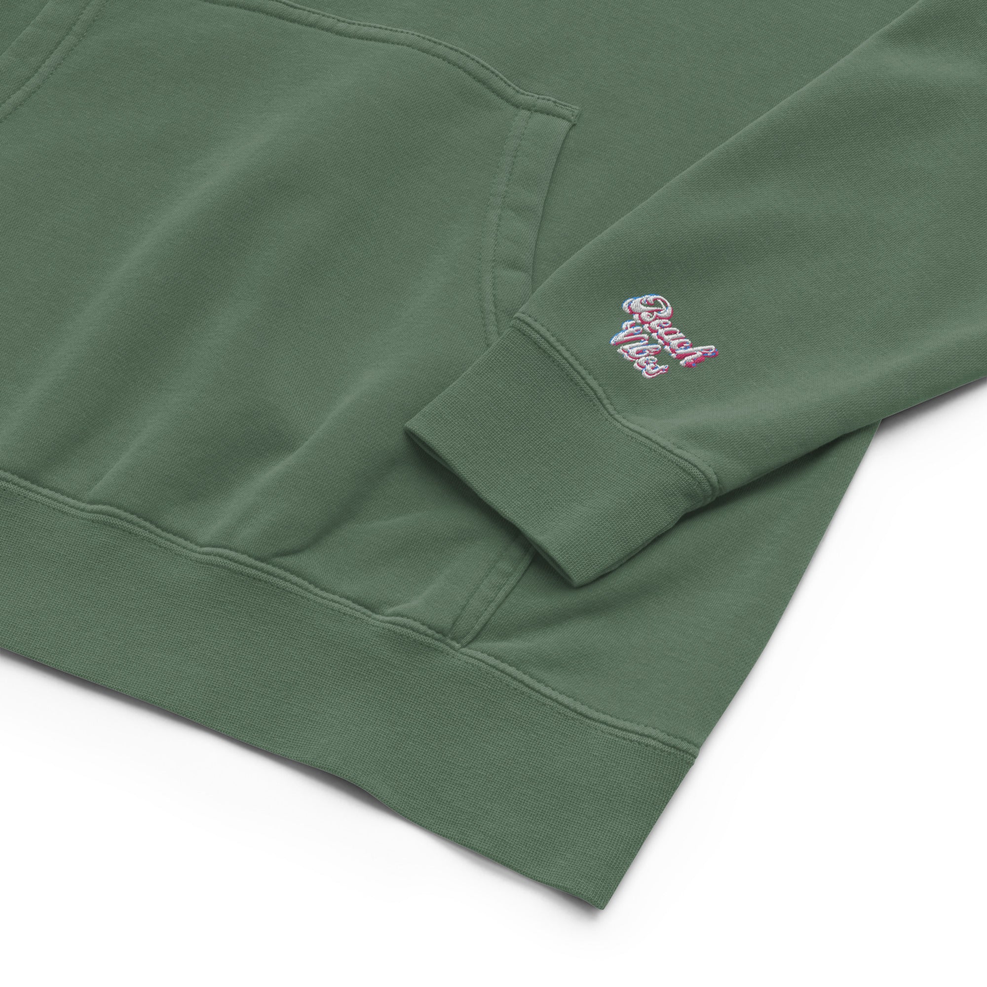 Vineyard Vibes Pink Water Color Alpine Green - Unisex pigment-dyed hoodie