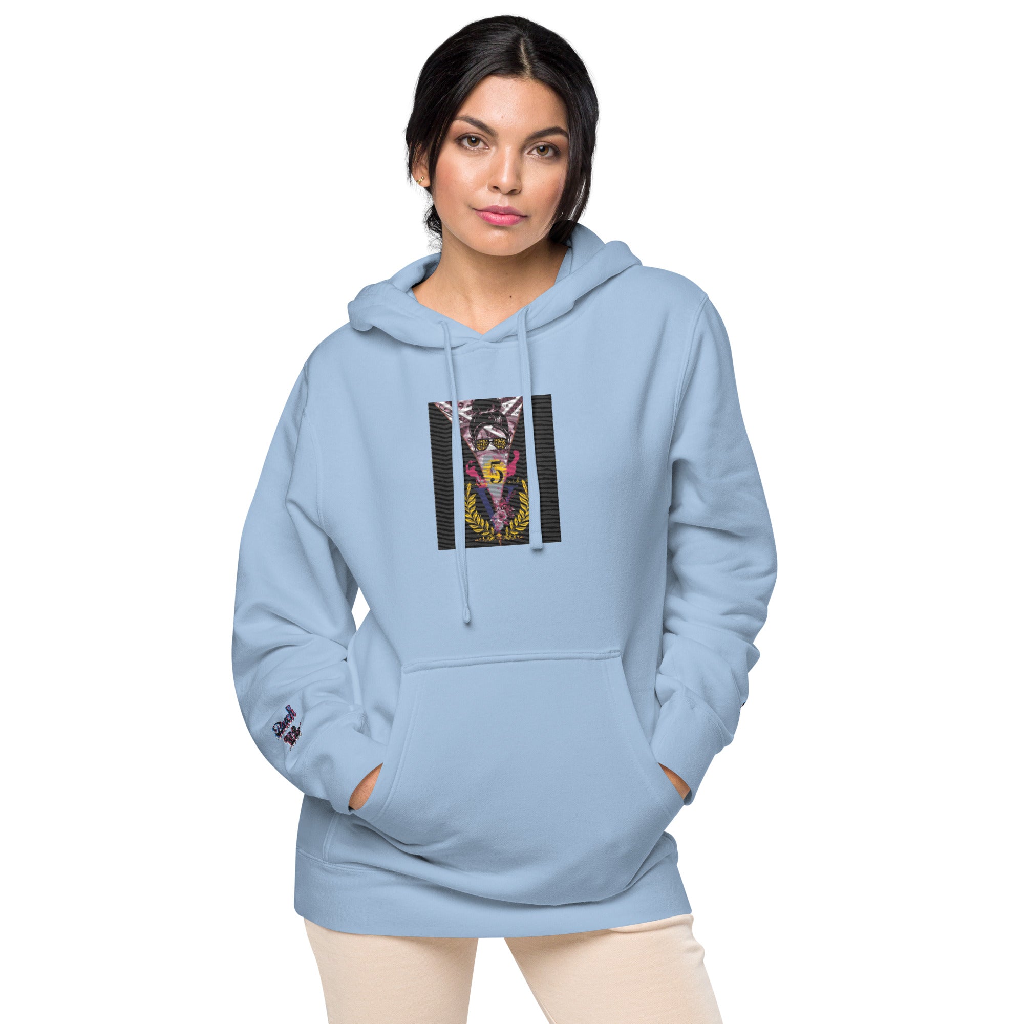 RichV5/Vineyard Vibes Emperial Light Blue - Unisex pigment-dyed hoodie