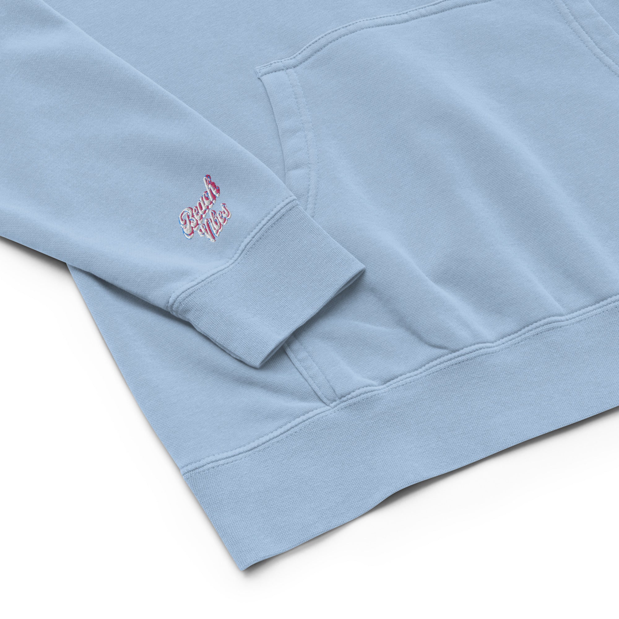 Vineyard Vibes Pink Water Color Light Blue - Unisex pigment-dyed hoodie