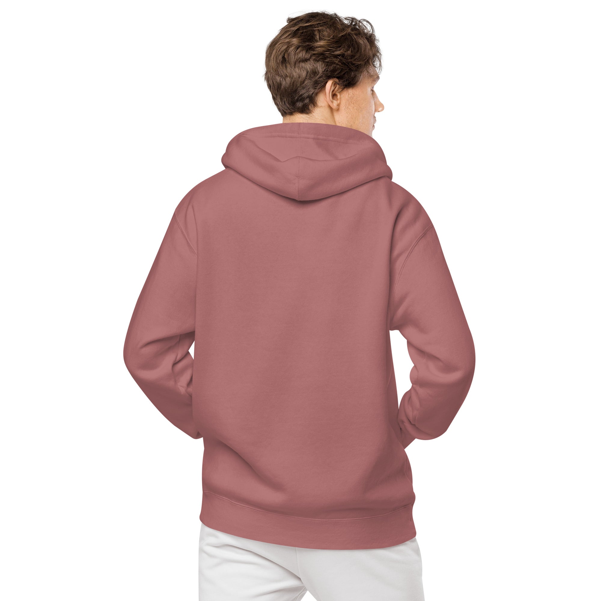 Vineyard Vibes Pink Water Color Maroon - Unisex pigment-dyed hoodie
