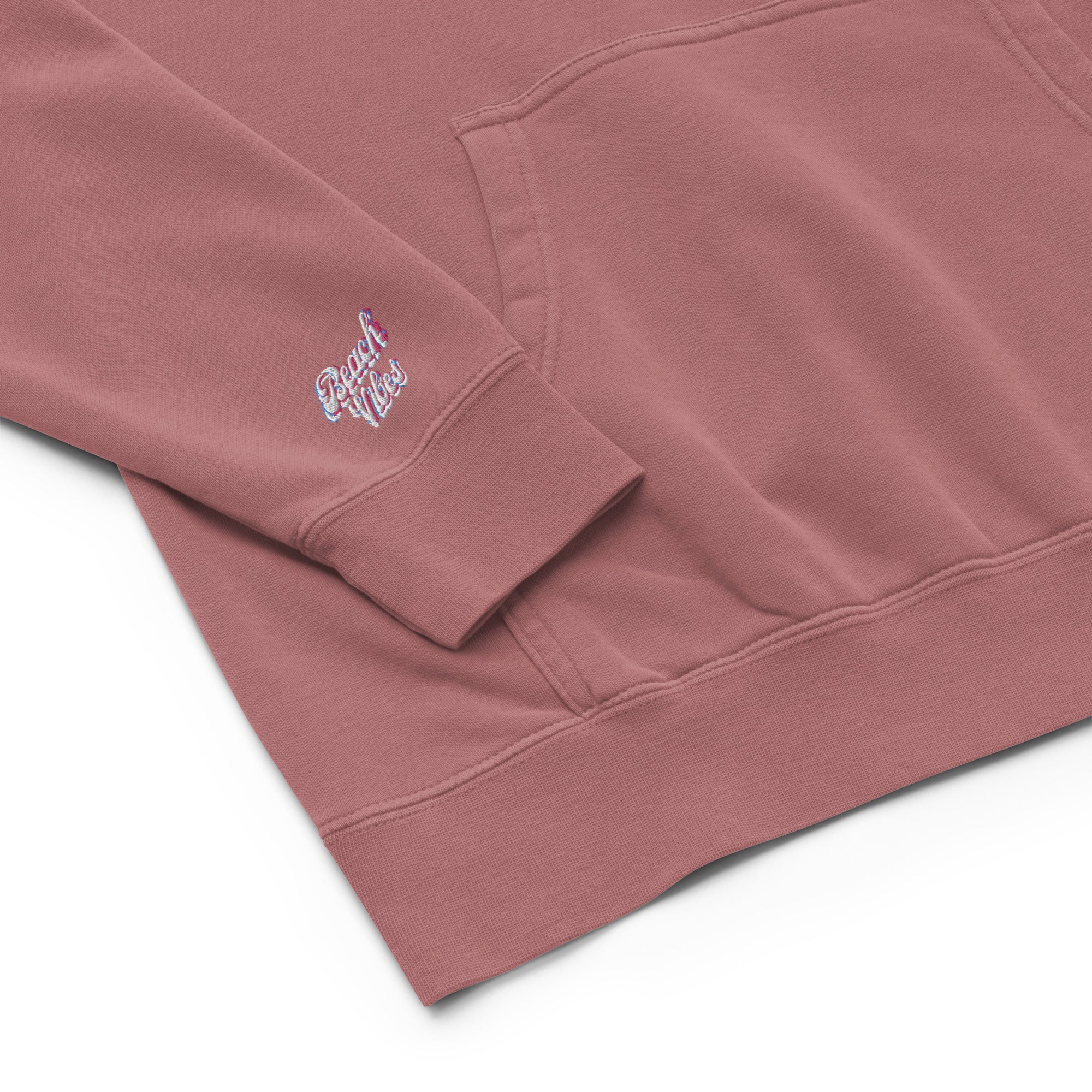 Vineyard Vibes Pink Water Color Maroon - Unisex pigment-dyed hoodie